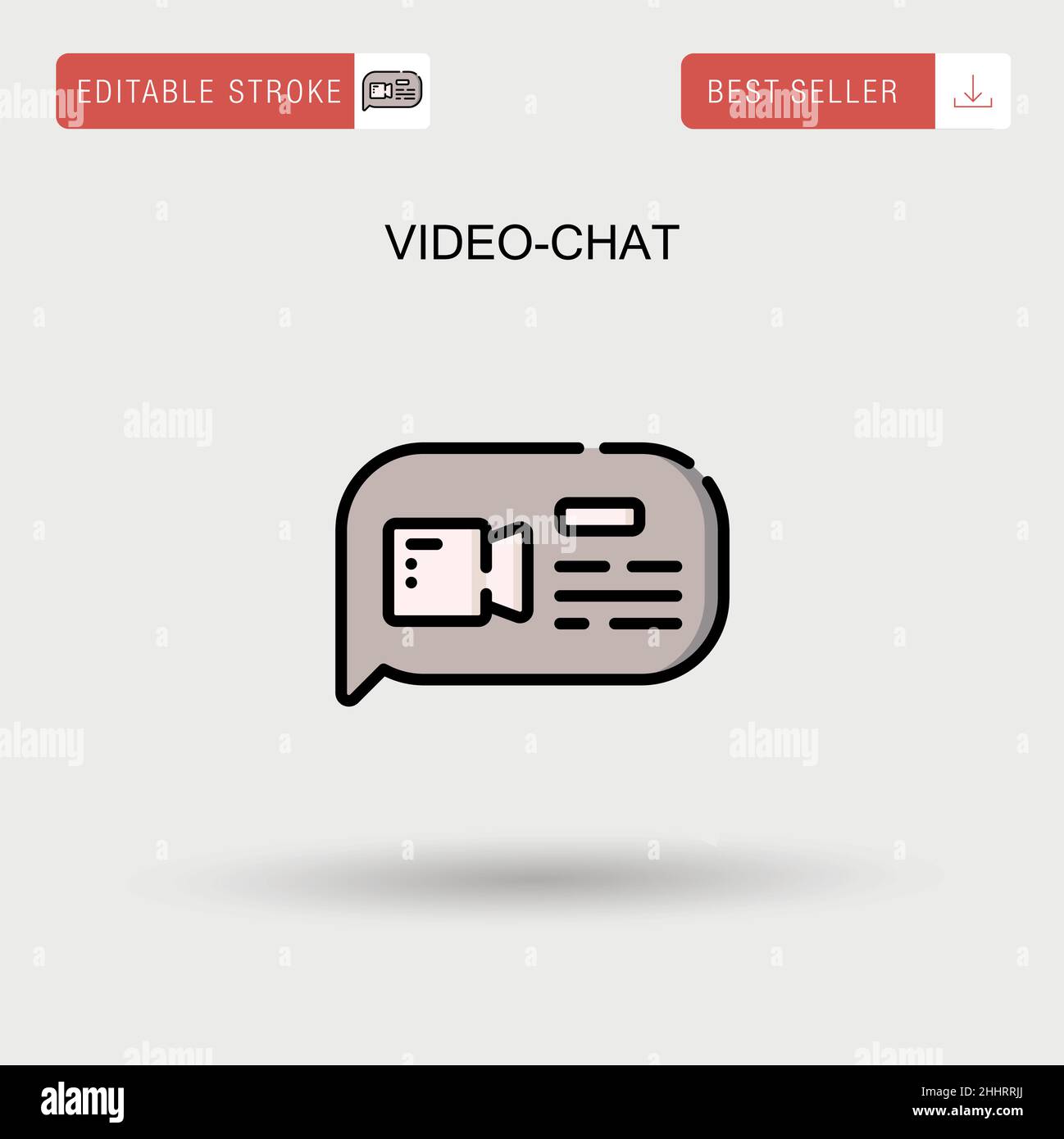 Video-chat Simple vector icon. Stock Vector