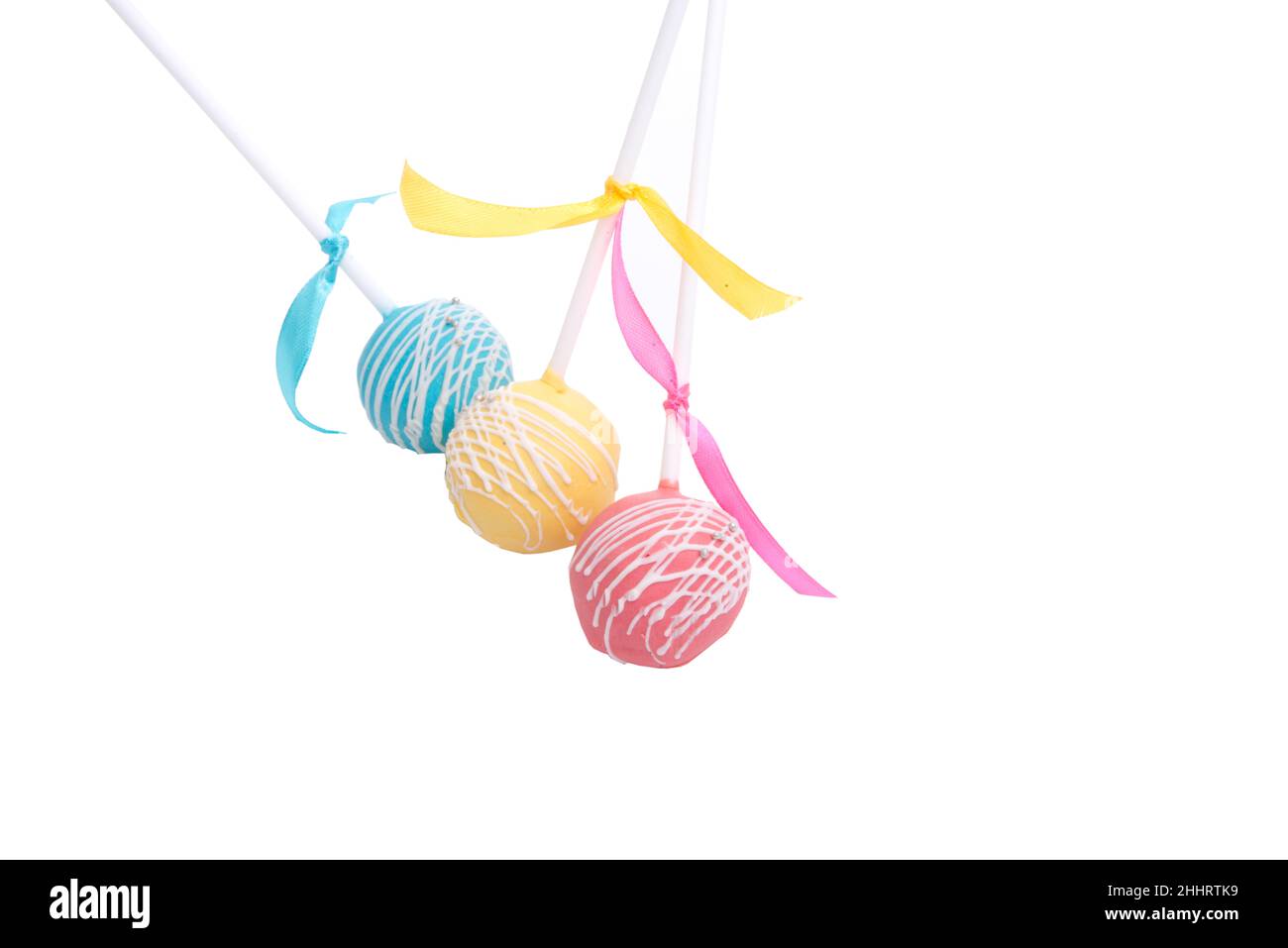 cake-pops candy isolated on the white Stock Photo