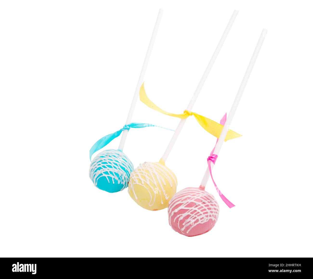 cake-pops candy isolated on the white Stock Photo