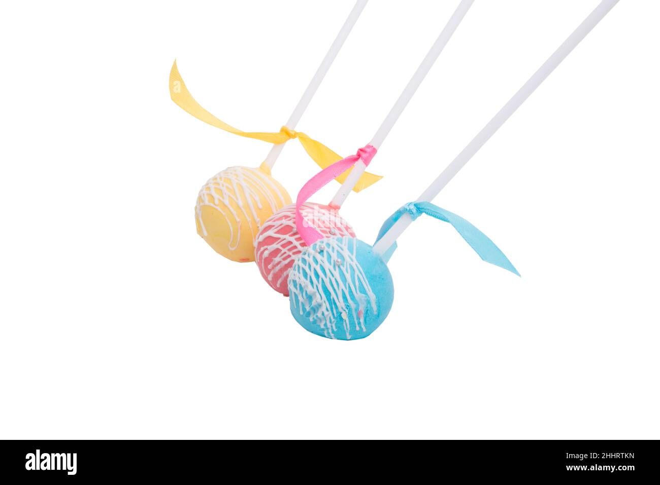 cake-pops candy isolated on the white Stock Photo