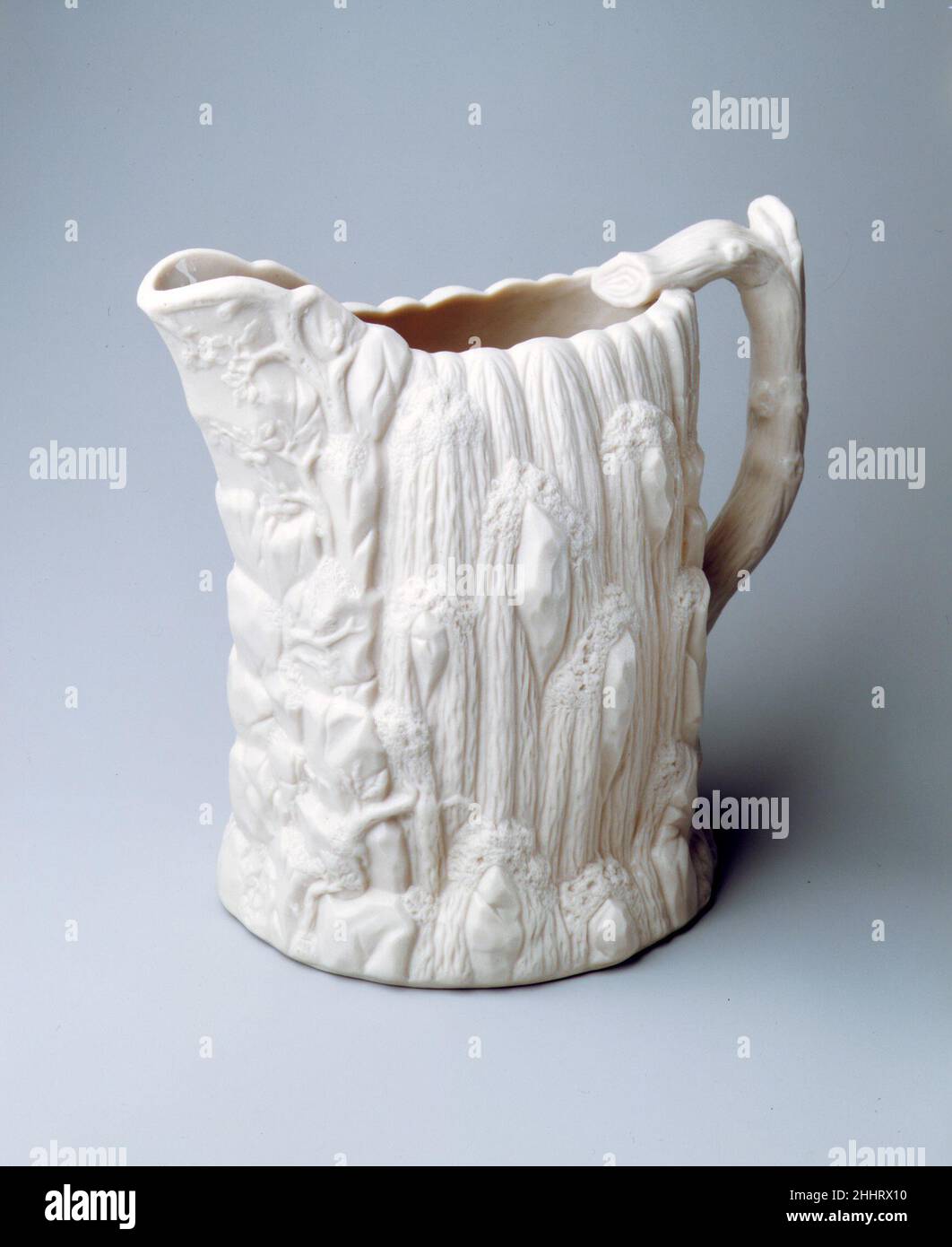 Pitcher 1852–58 United States Pottery Company. Pitcher. American. 1852–58. Parian porcelain. Made in Bennington, Vermont, United States Stock Photo