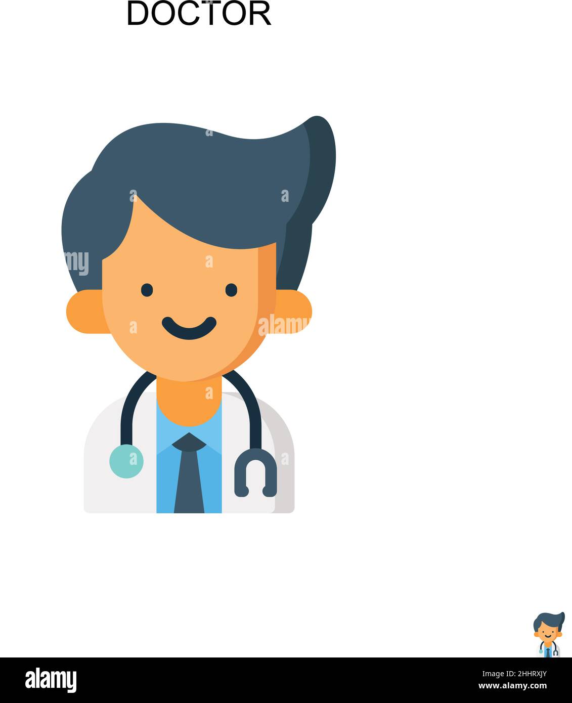 Doctor Simple vector icon.Perfect color modern pictogram on editable ...