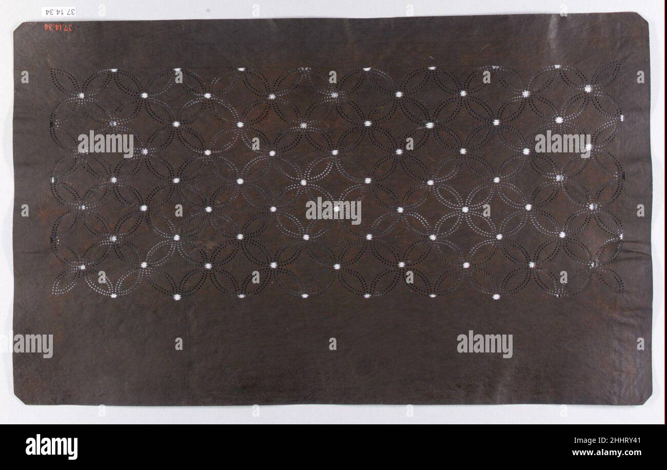 Stencil early 19th century Japan. Stencil. Japan. early 19th century ...