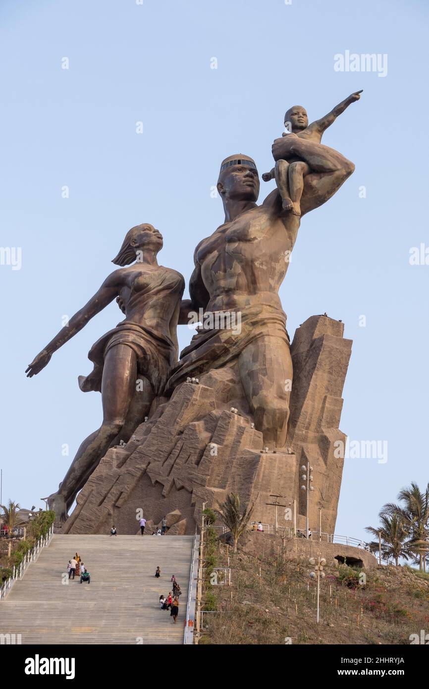 African Renaissance monument in the city of Dakar, the capital of Senegal Stock Photo