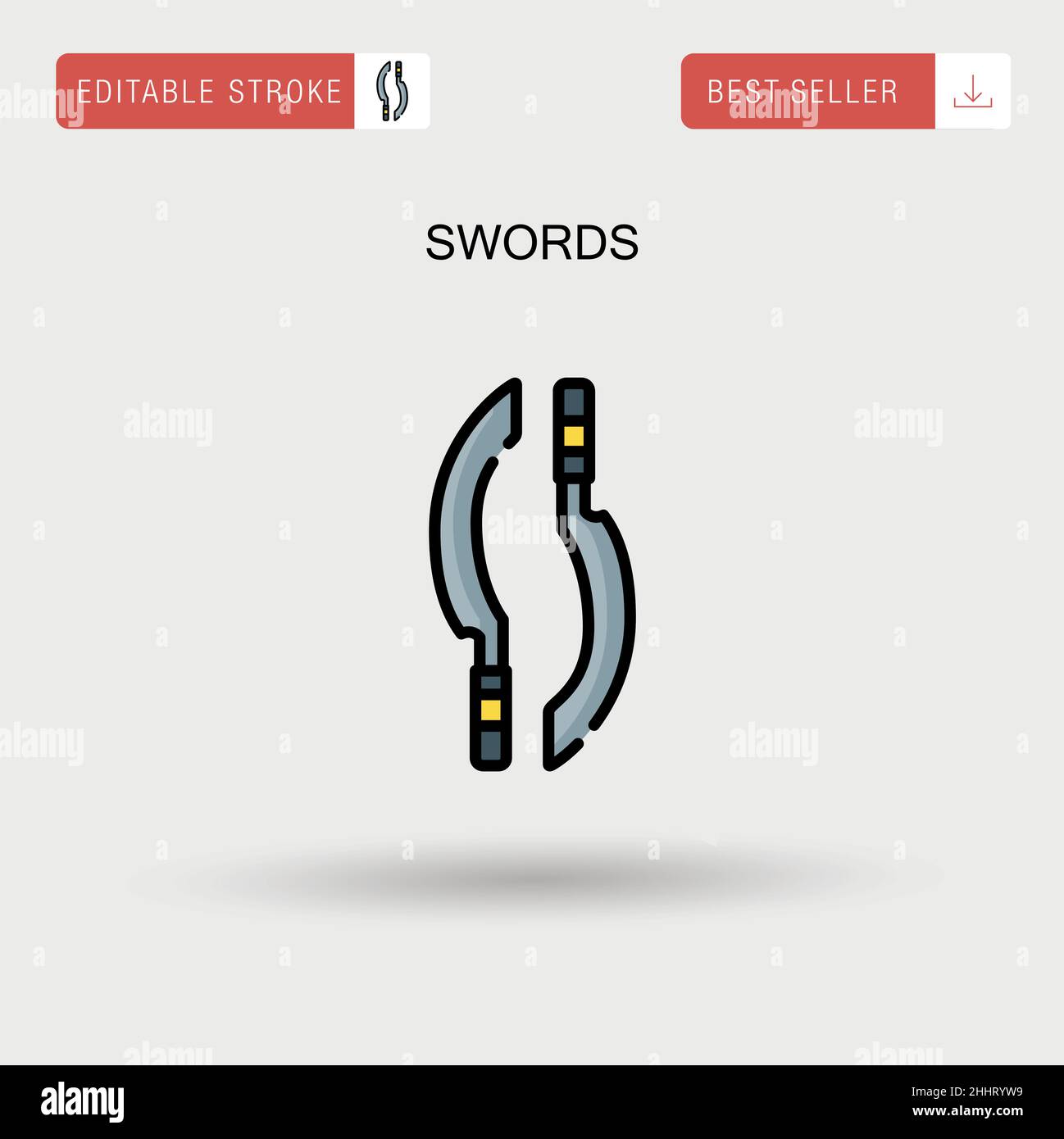 Swords Simple vector icon Stock Vector Image & Art - Alamy