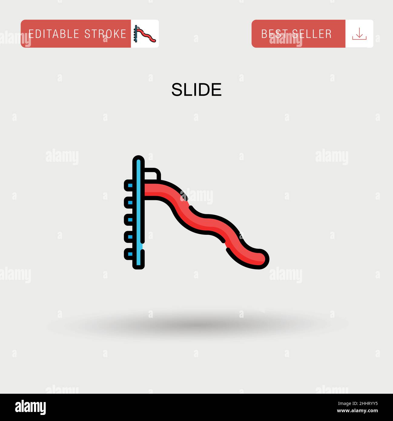 Slide Simple vector icon. Stock Vector