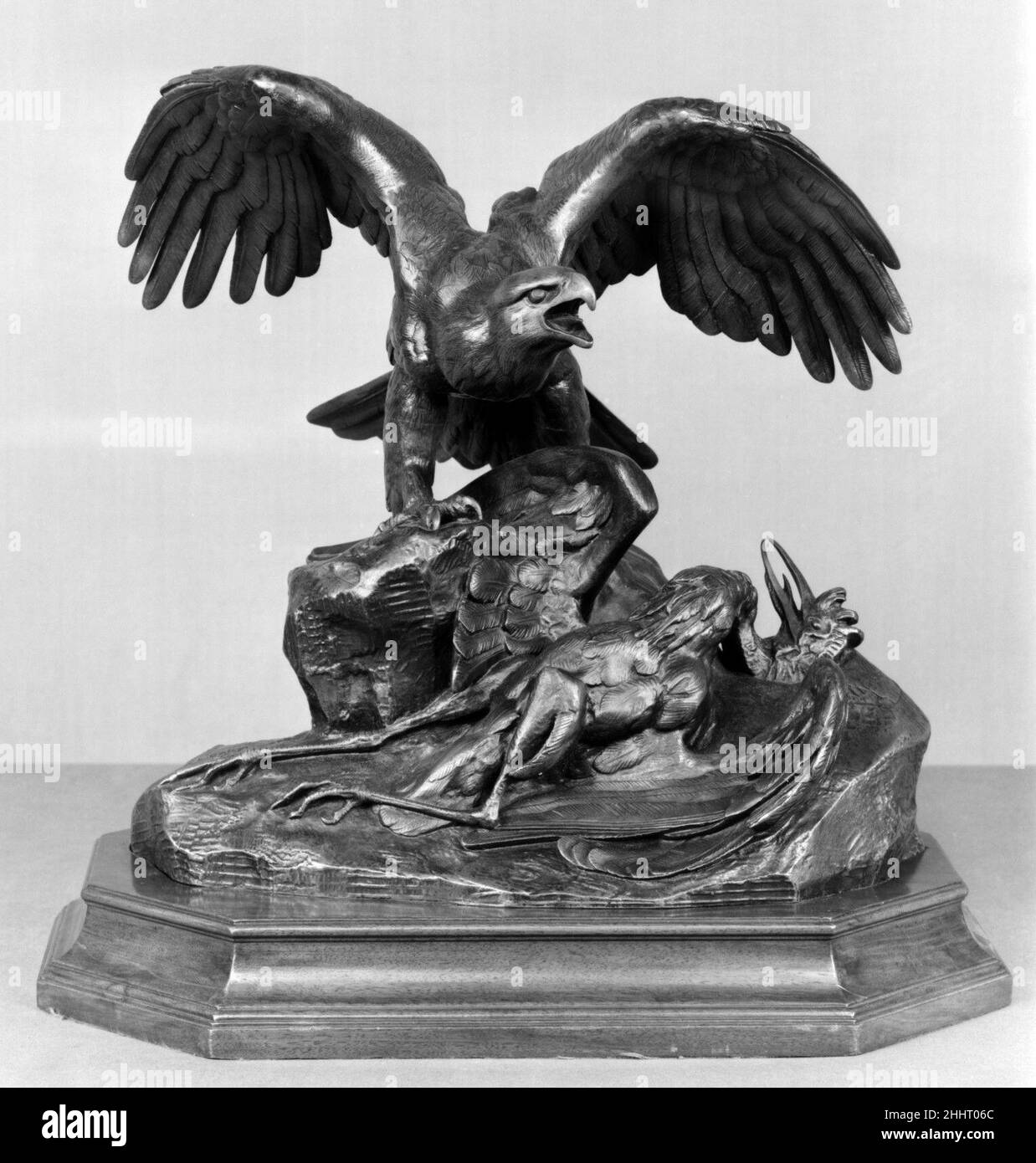 BARYE Antoine Louis (1795-1875). Levrette rapportant un lièvre