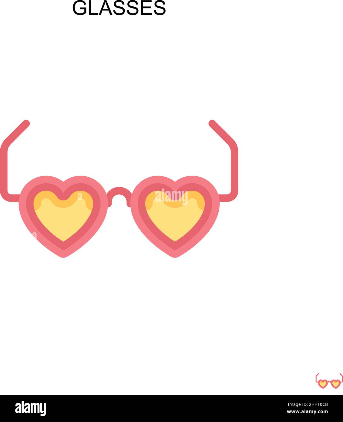 Glasses icons on round Cut Out Stock Images & Pictures - Alamy