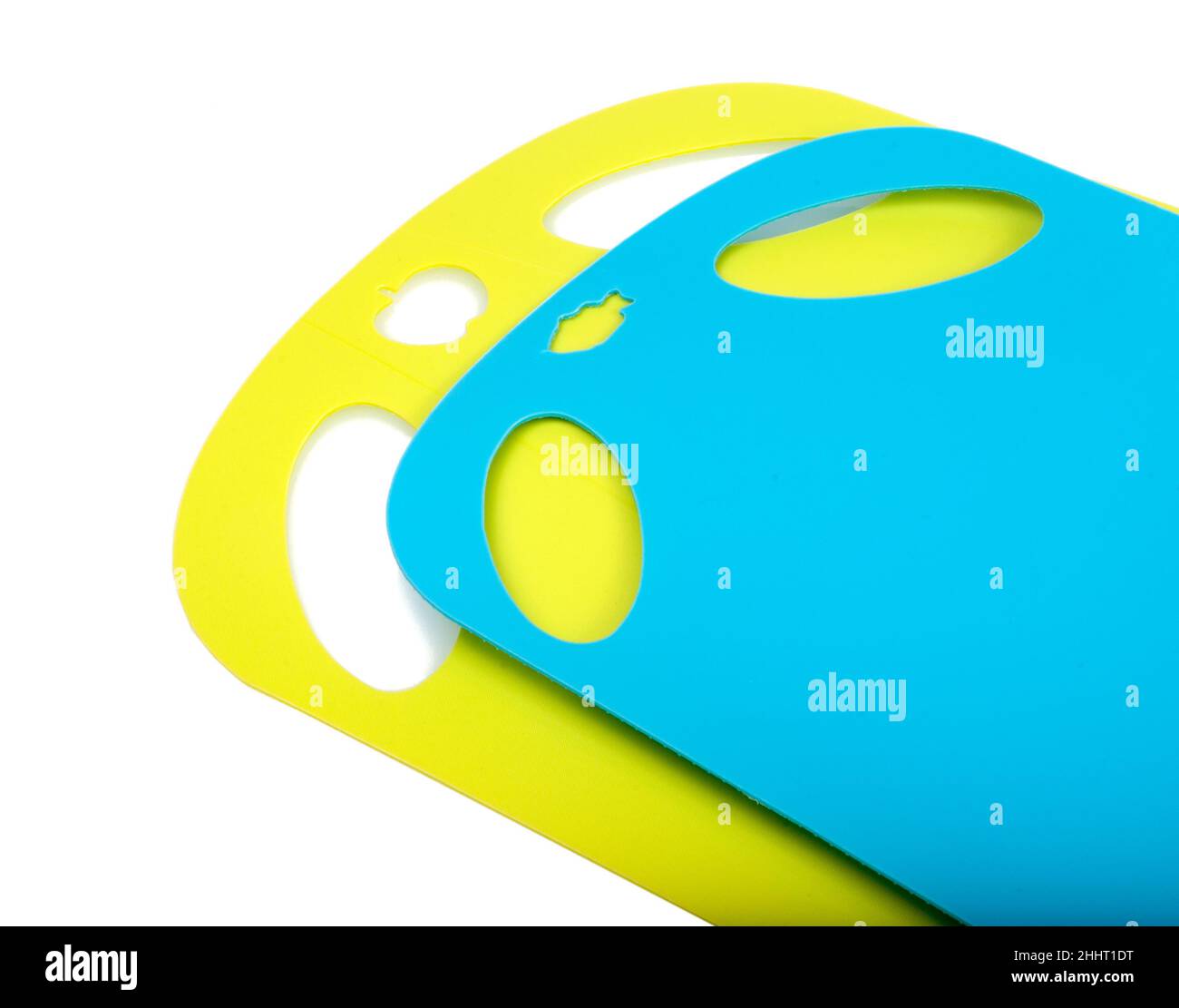 plastic kitchen cutting board isolated on the white Stock Photo