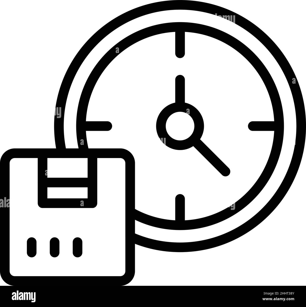 Stock time management icon outline vector. Digital inventory. Control