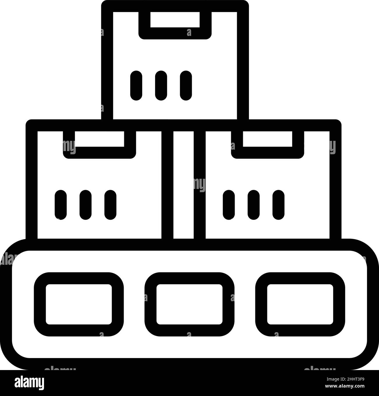 Stock inventory icon outline vector. Digital control. Management system ...