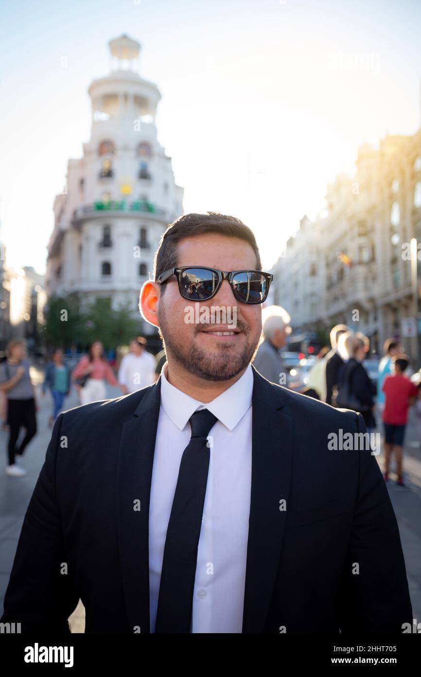 Hispanic man in street hi-res stock photography and images - Alamy