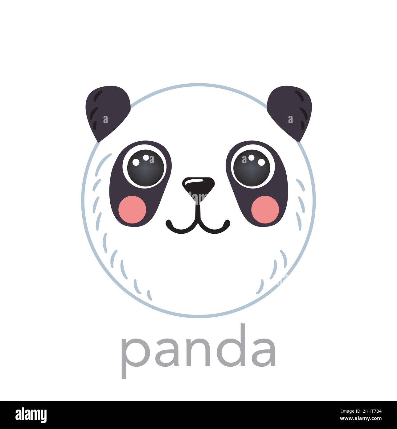 panda face drawing for kids