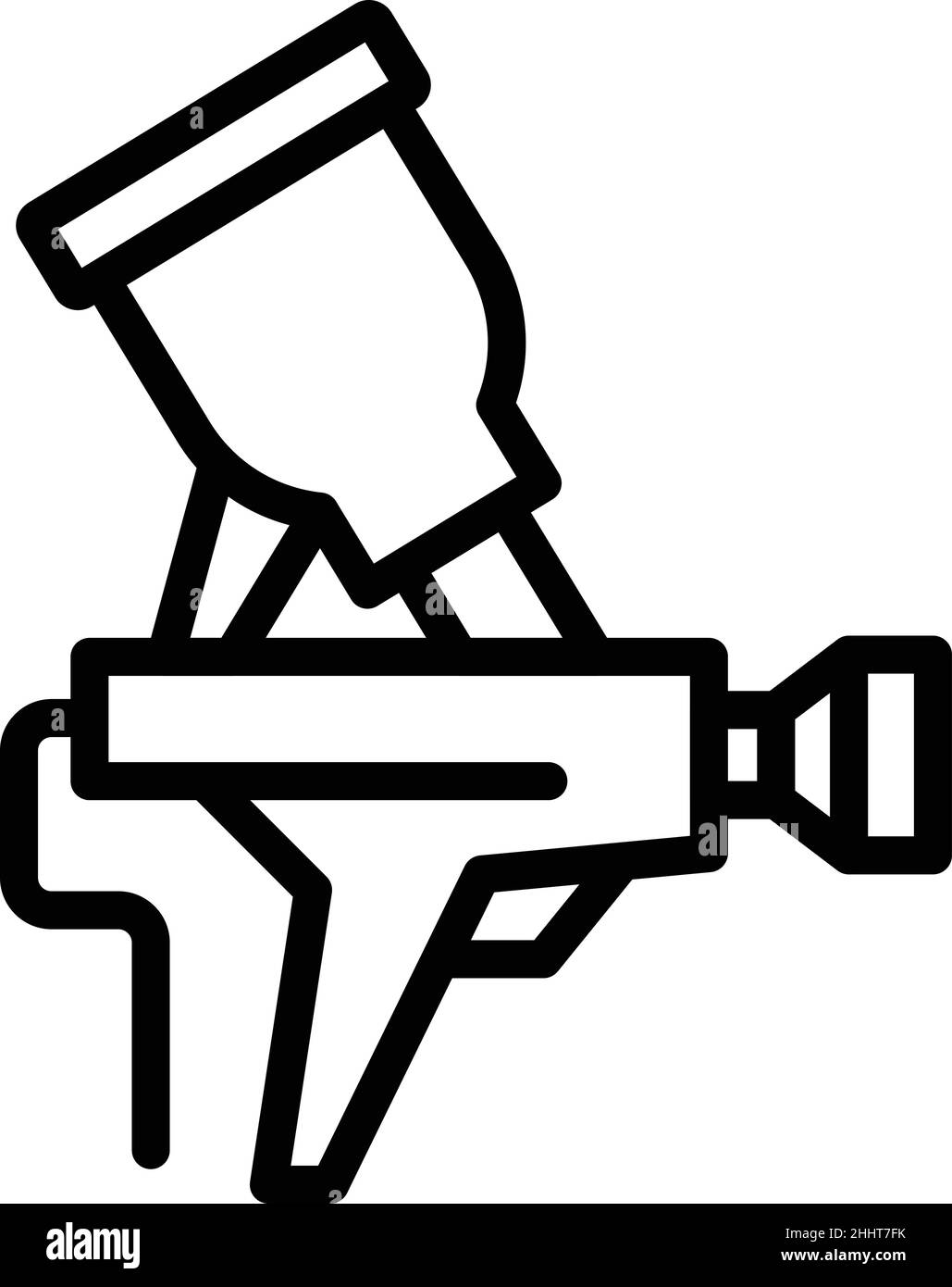 Machine painter gun icon outline vector. Sprayer paint. Car auto body Stock Vector Image & Art