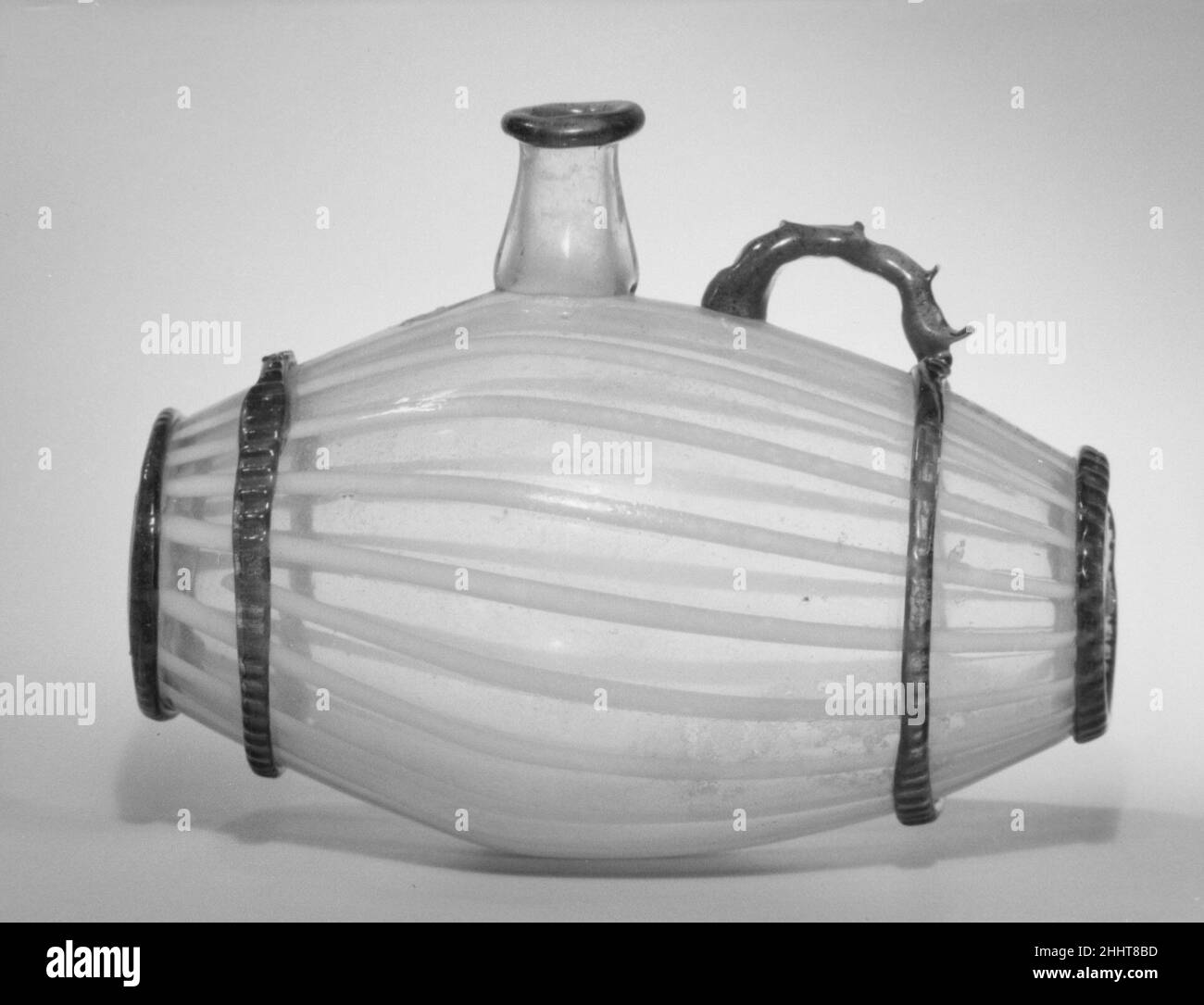 Flask 17th century probably French. Flask. probably French. 17th century. Glass. Glass Stock Photo