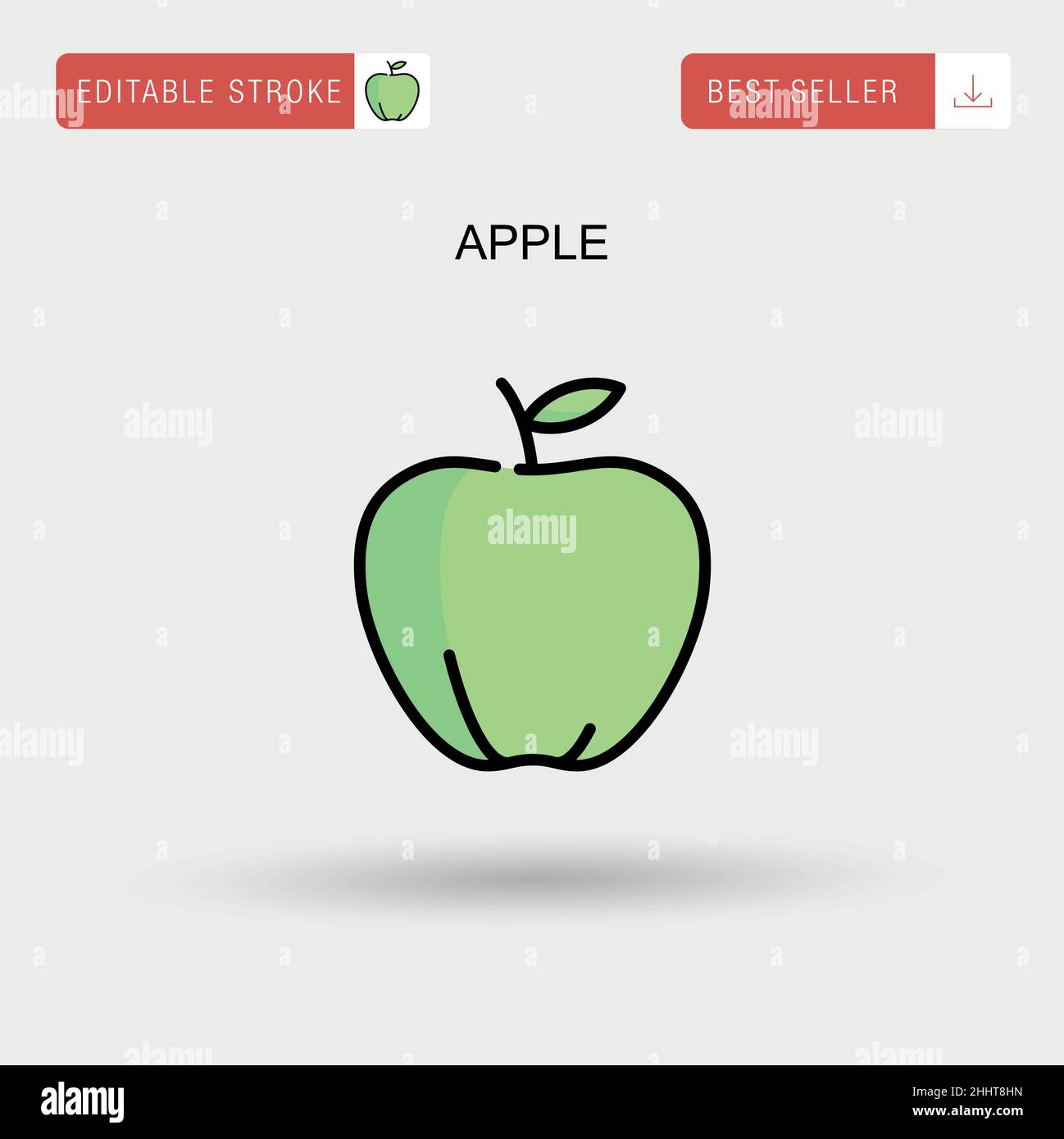 Apple Simple vector icon Stock Vector Image & Art - Alamy