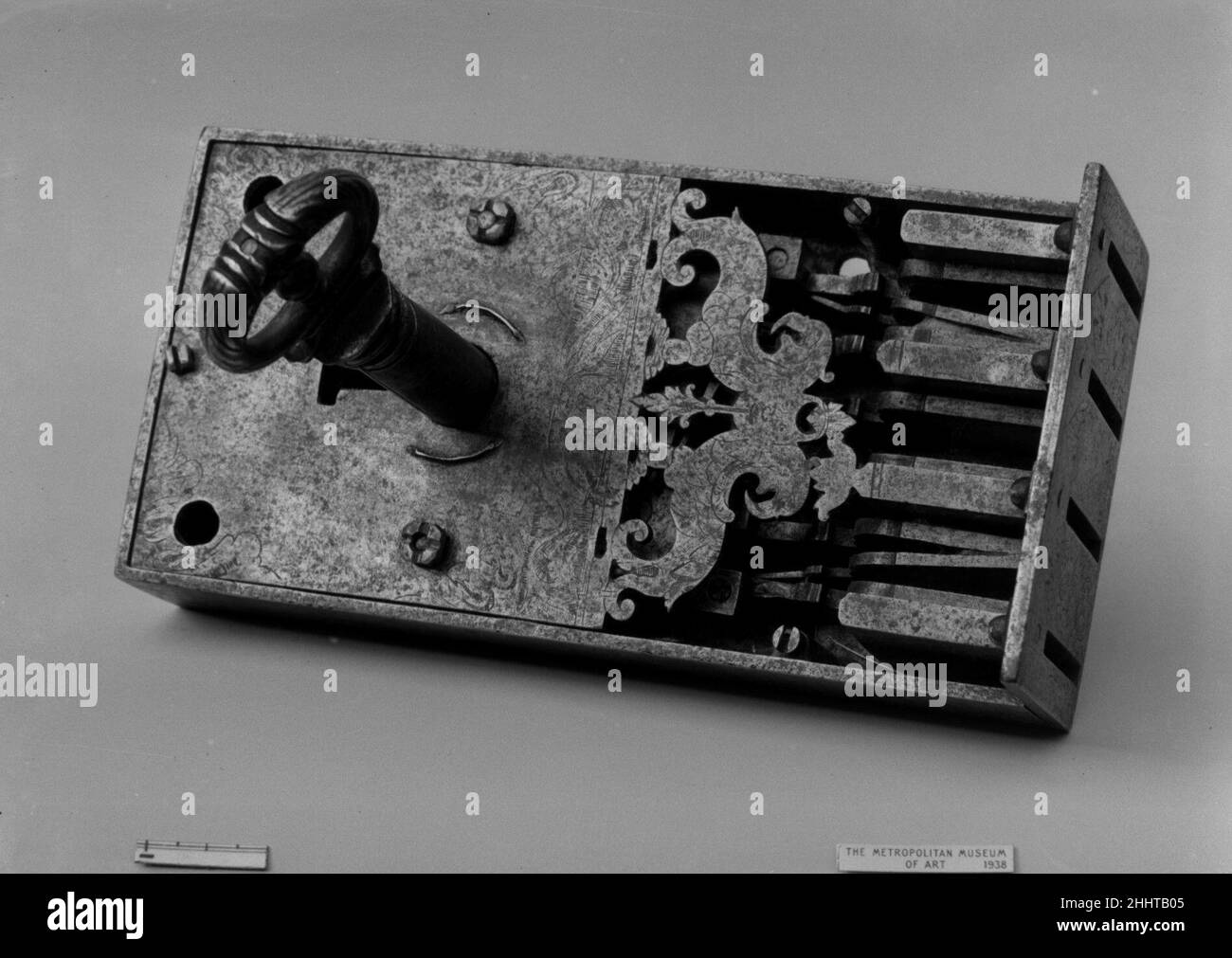 Rim lock and key 16th century French. Rim lock and key. French. 16th