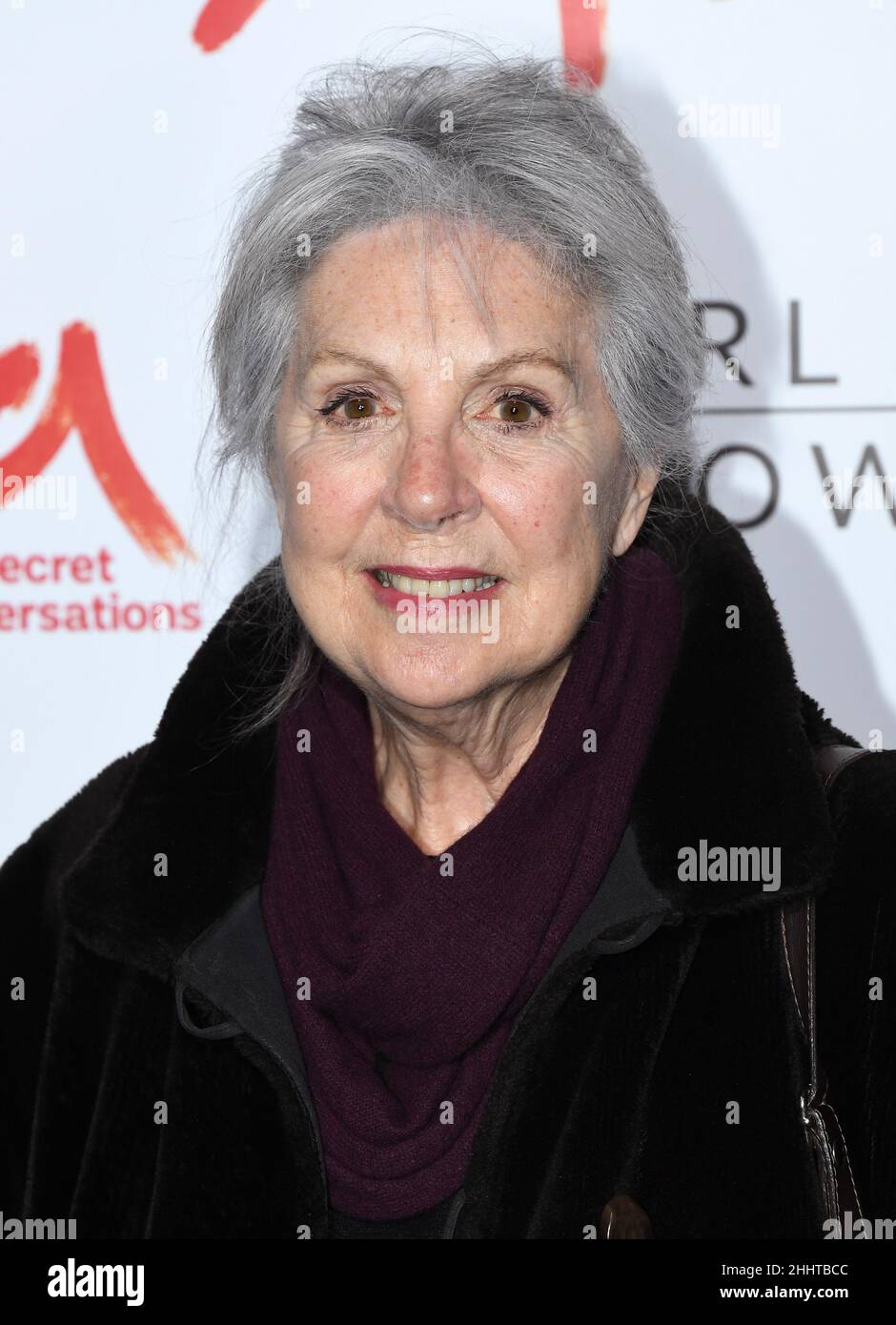 London, UK. January 25th, 2022. London, UK. Penelope Wilton attending the world premiere of AVA The Secret Conversations, the new play by Elizabeth McGovern at Riverside Studios, London. Credit: Doug Peters/EMPICS/Alamy Live News Credit: Doug Peters/Alamy Live News Stock Photo