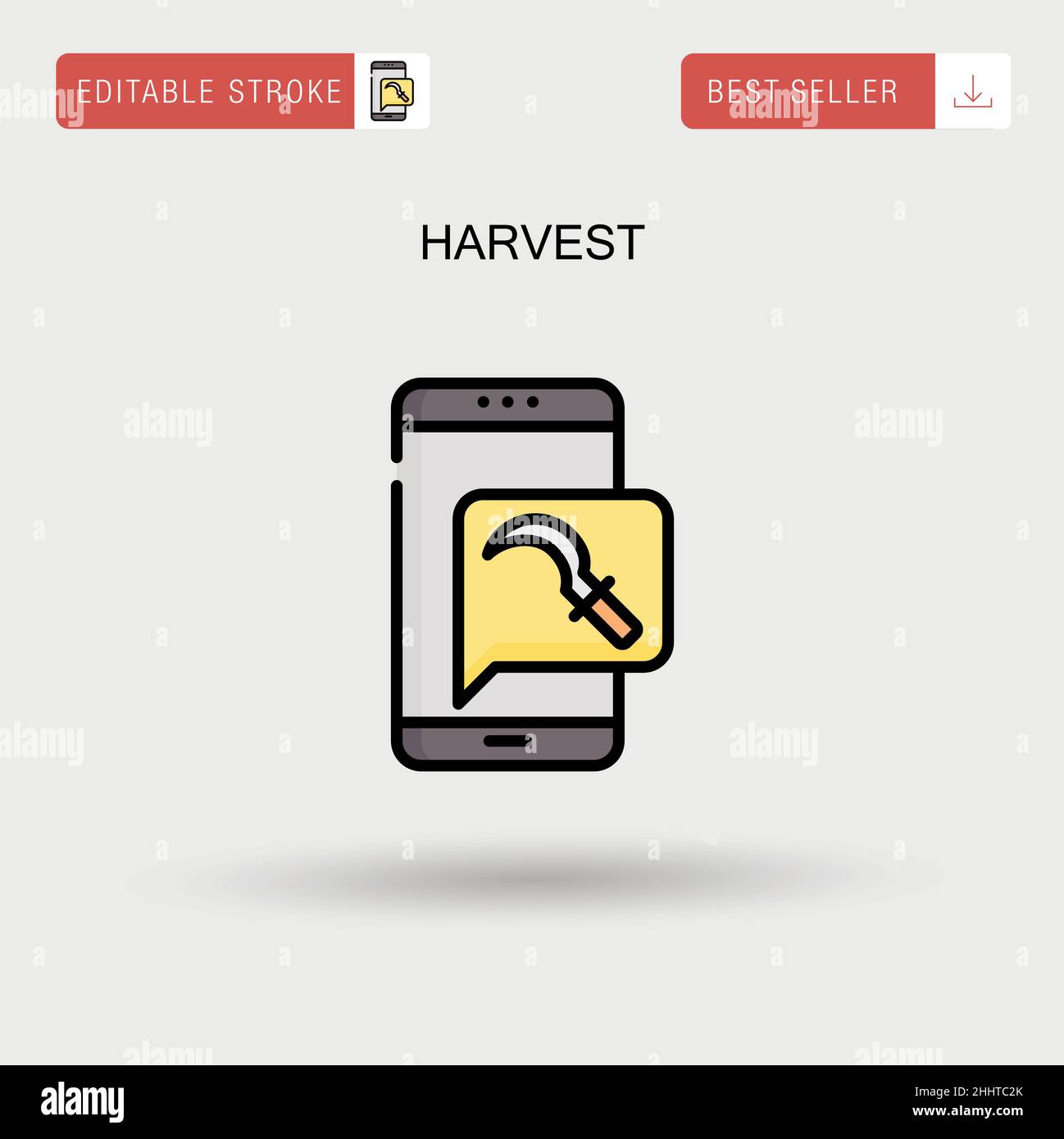 Harvest Simple vector icon. Stock Vector