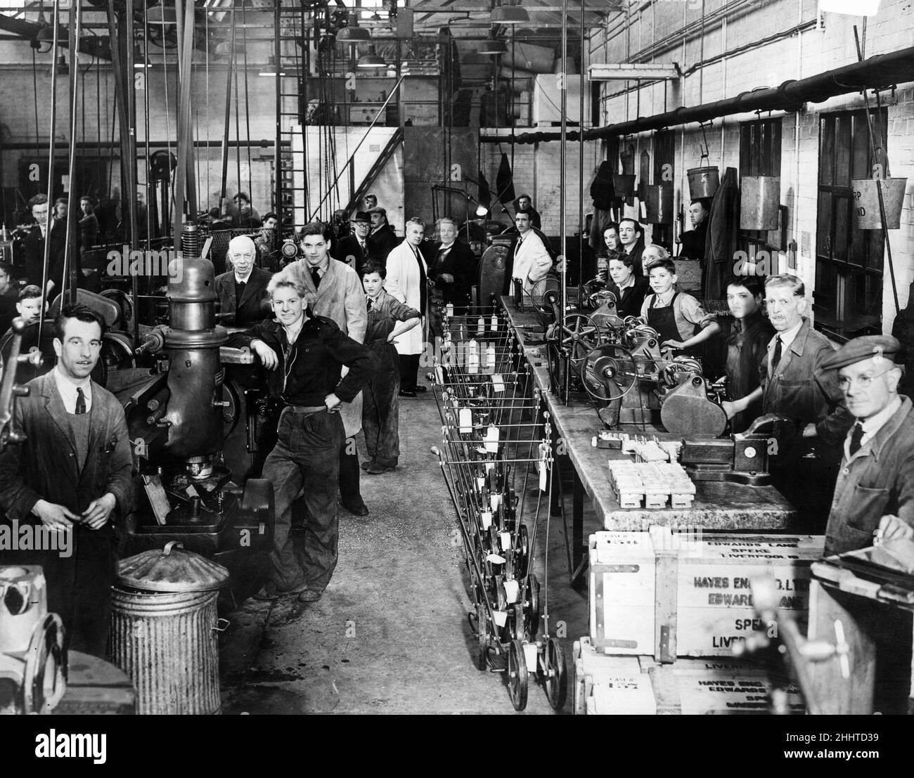 A section of the Hayes Engineering plant at Speke, south Liverpool, now working to capacity, turning out agricultural machinery. The company is eagerly waiting for the opportunity to extend its premises there. January 1940. Stock Photo