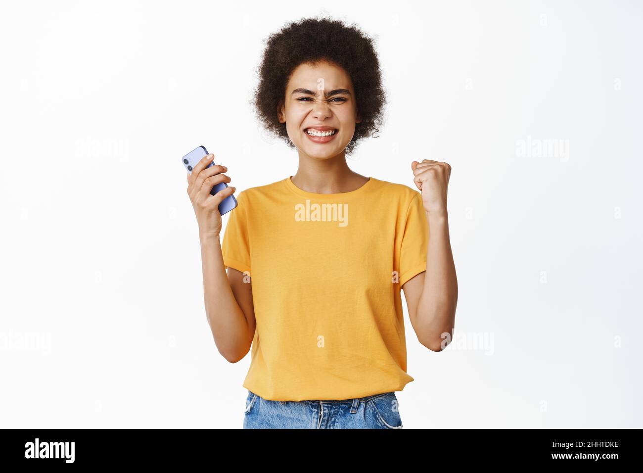 Woman fist pump hi-res stock photography and images - Alamy