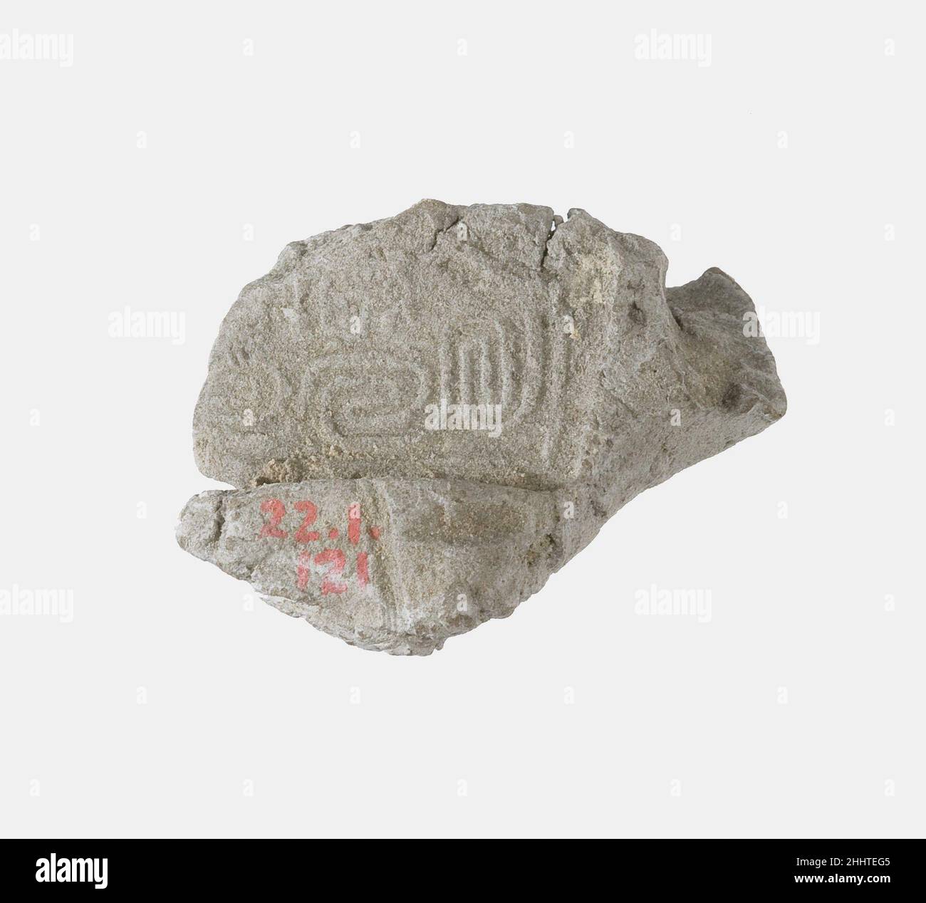 Sealing ca. 1850–1700 B.C. Late Middle Kingdom. Sealing. ca. 1850–1700 B.C.. Mud. Late Middle Kingdom. From Egypt, Memphite Region, Lisht North, cemetery south of pyramid below House A1:2, Pit 884 or 883, MMA excavations, 1920–21. Dynasty 12, late - 13 up to 1700 Stock Photo
