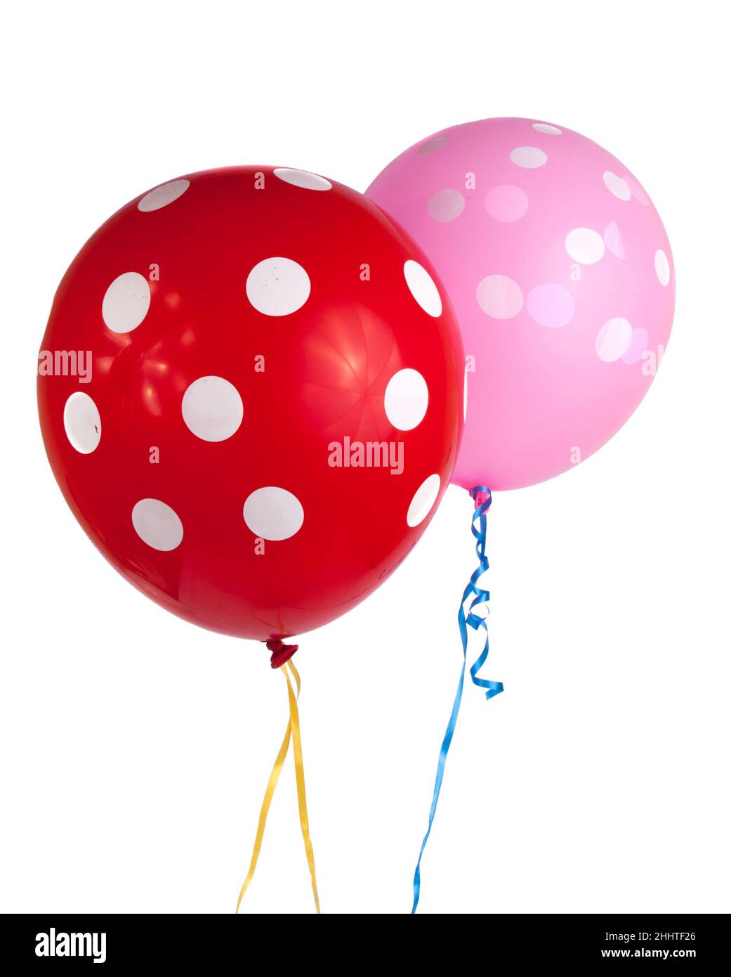 Balloon with White Dots Isolated Stock Photo - Image of balloon, dots:  133406744