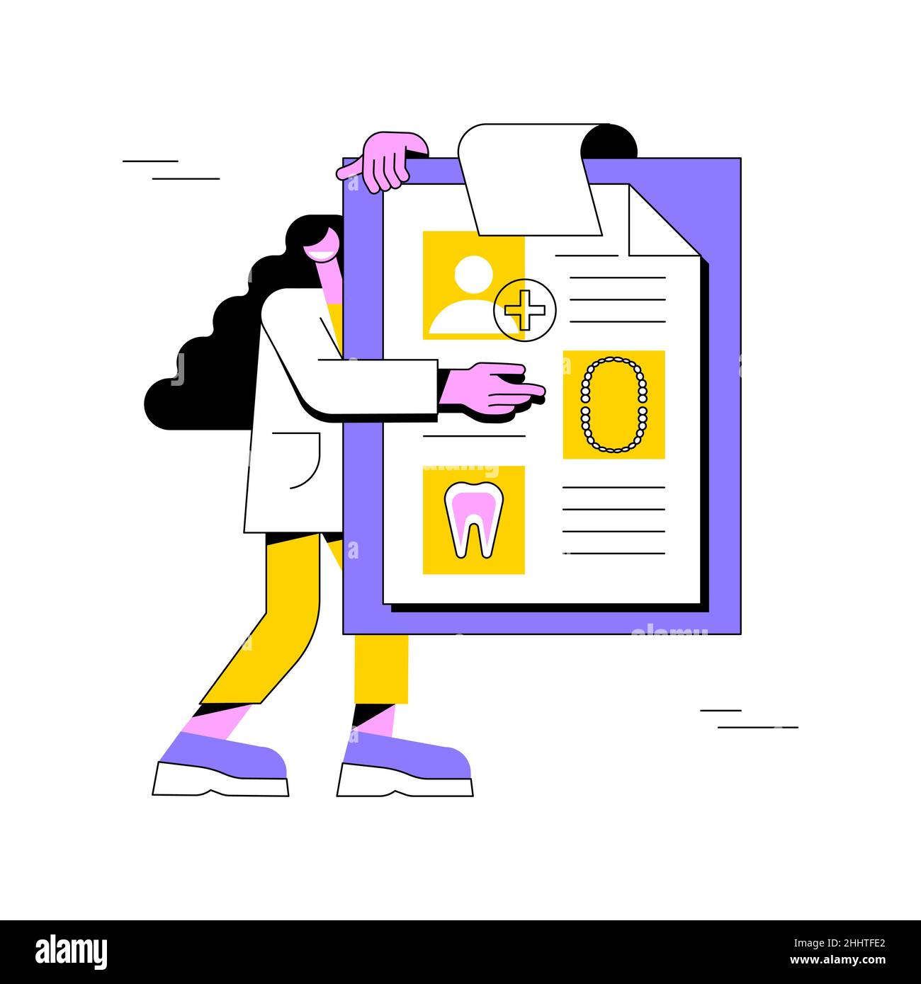 Dental patient card abstract concept vector illustration. Referral card