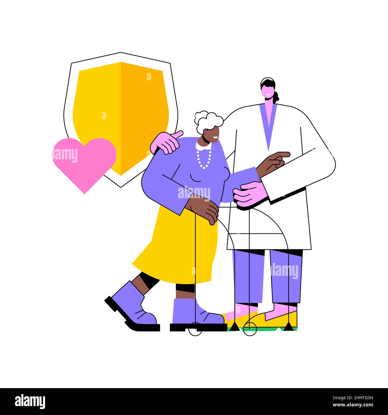 Care allowance abstract concept vector illustration. Pension