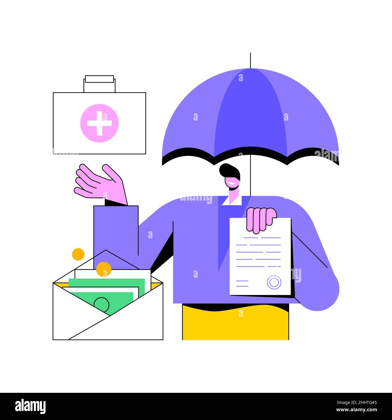 Health insurance abstract concept vector illustration. Health insurance