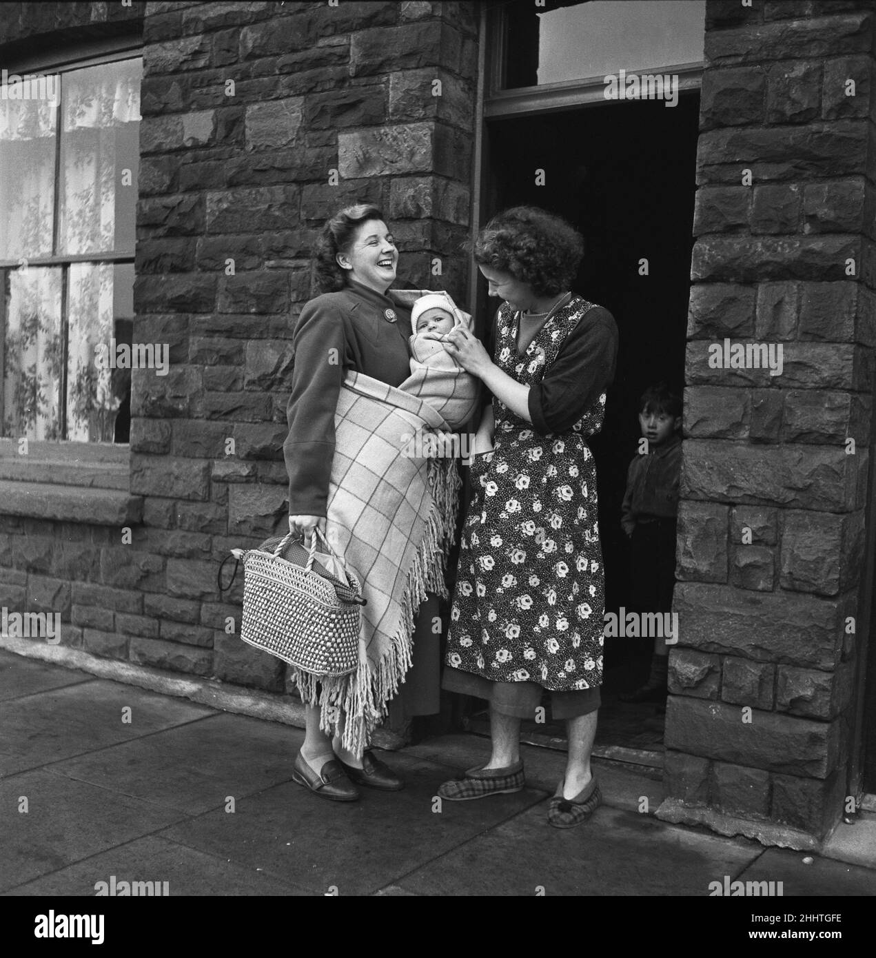 Caring for baby Welsh fashion In the valley's of Wales 'The new Baby