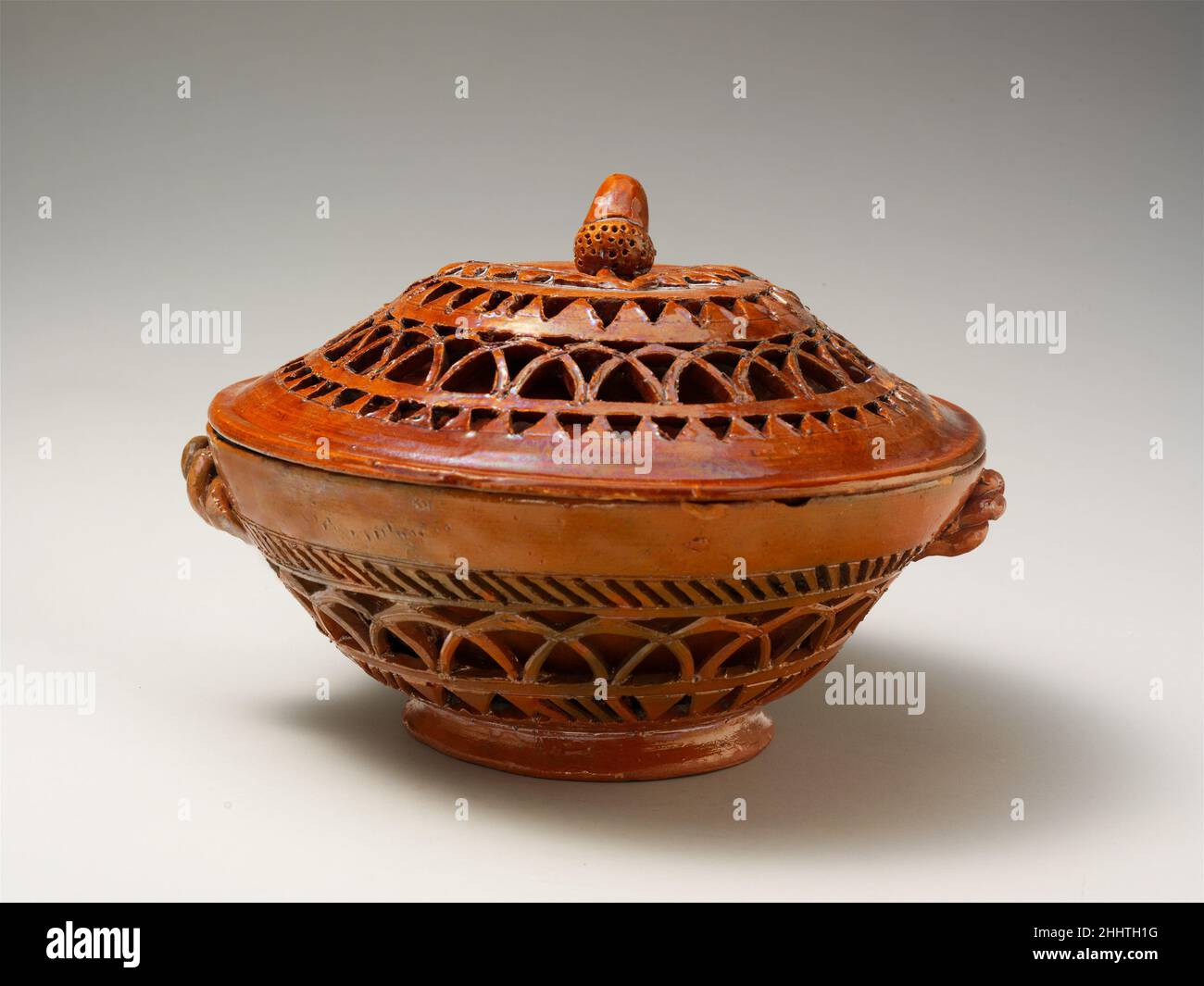 Covered bowl ca. 183040 Probably David Haring This doublewalled