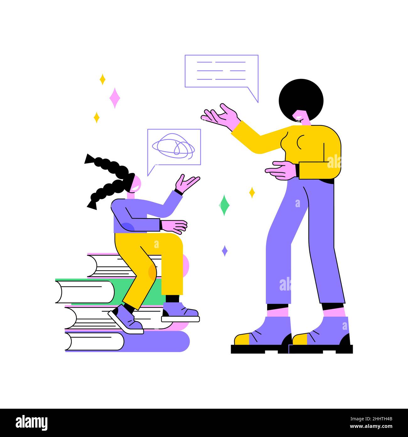 Speech therapy abstract concept vector illustration. Speech pathology