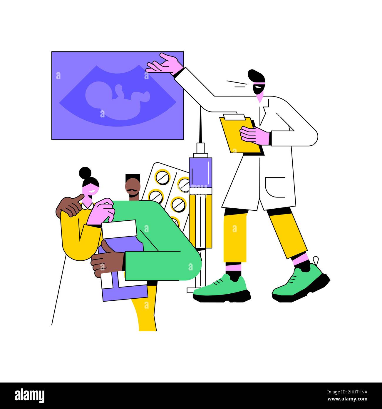 Infertility treatment abstract concept vector illustration. Infertility