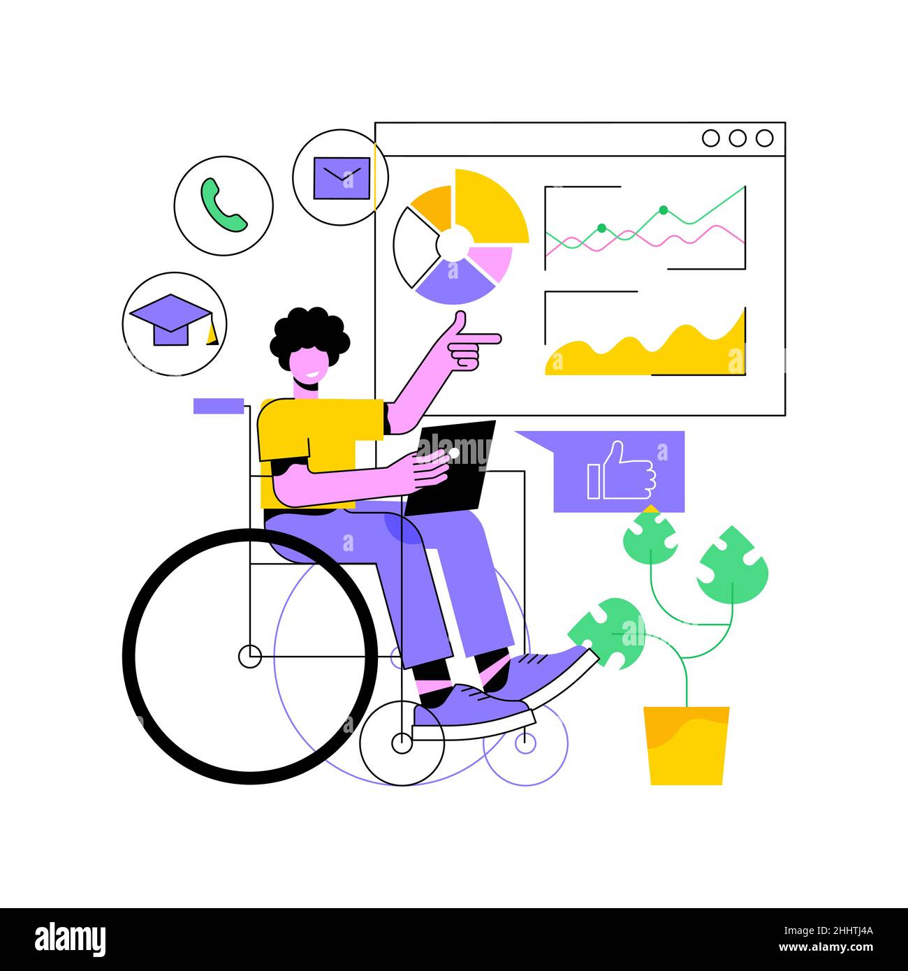 Technology For Disabled People Infographics 21855618 Vector Art at Vecteezy