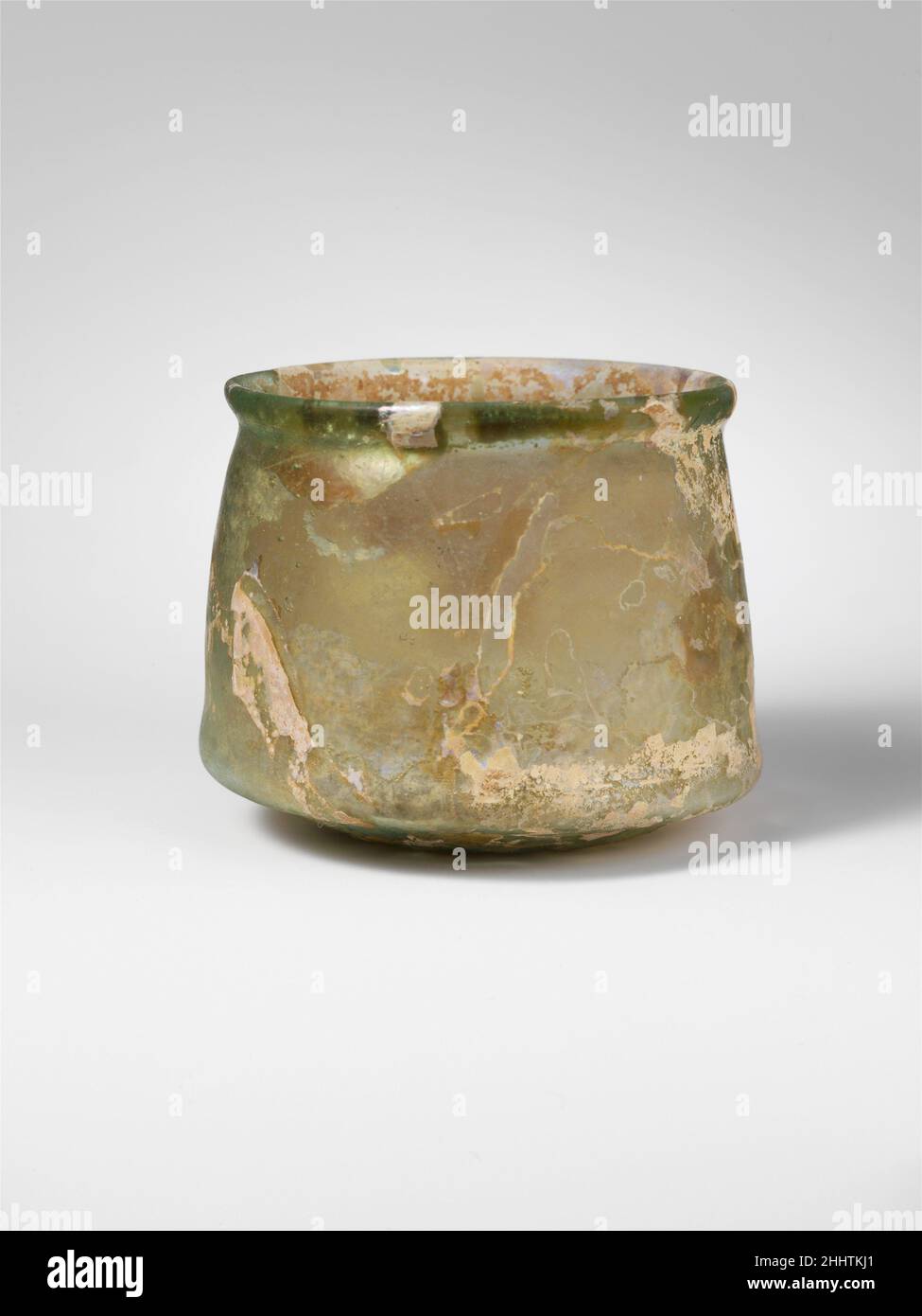 Glass cup 2nd–3rd century A.D. Roman Translucent pale blue green ...