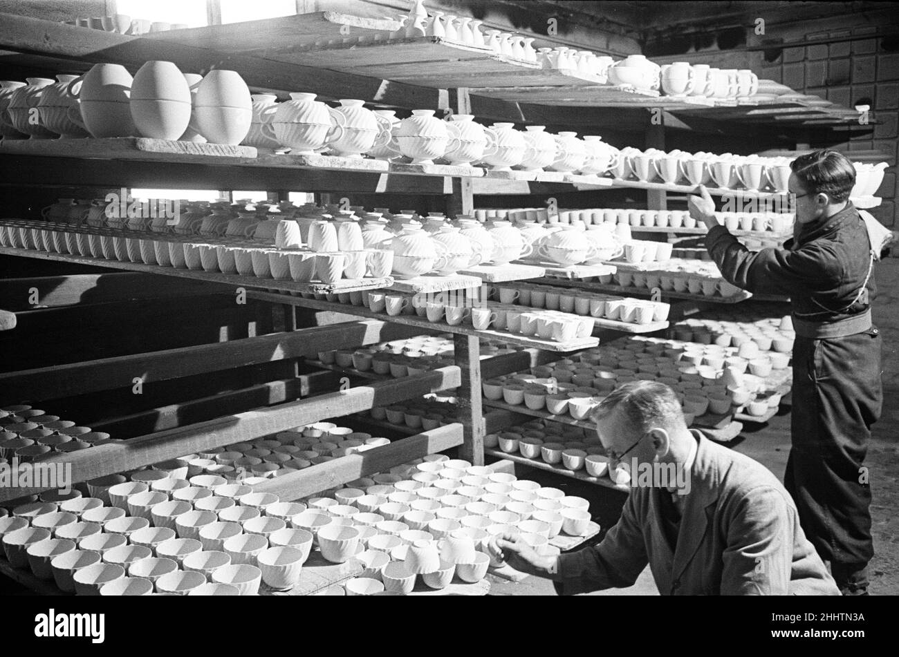 Pottery Factory in Stoke on Trent, circa 1946 Stock Photo Alamy