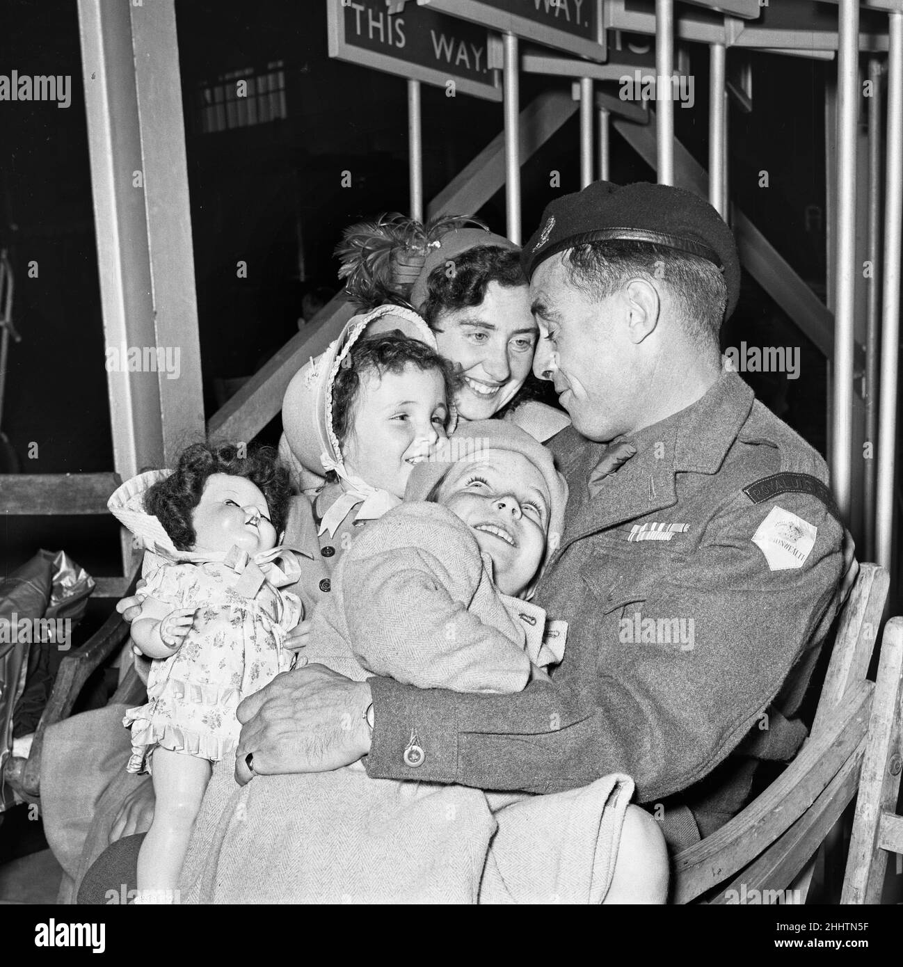 British Prisoners of war released from Korea, pictured on their return ...
