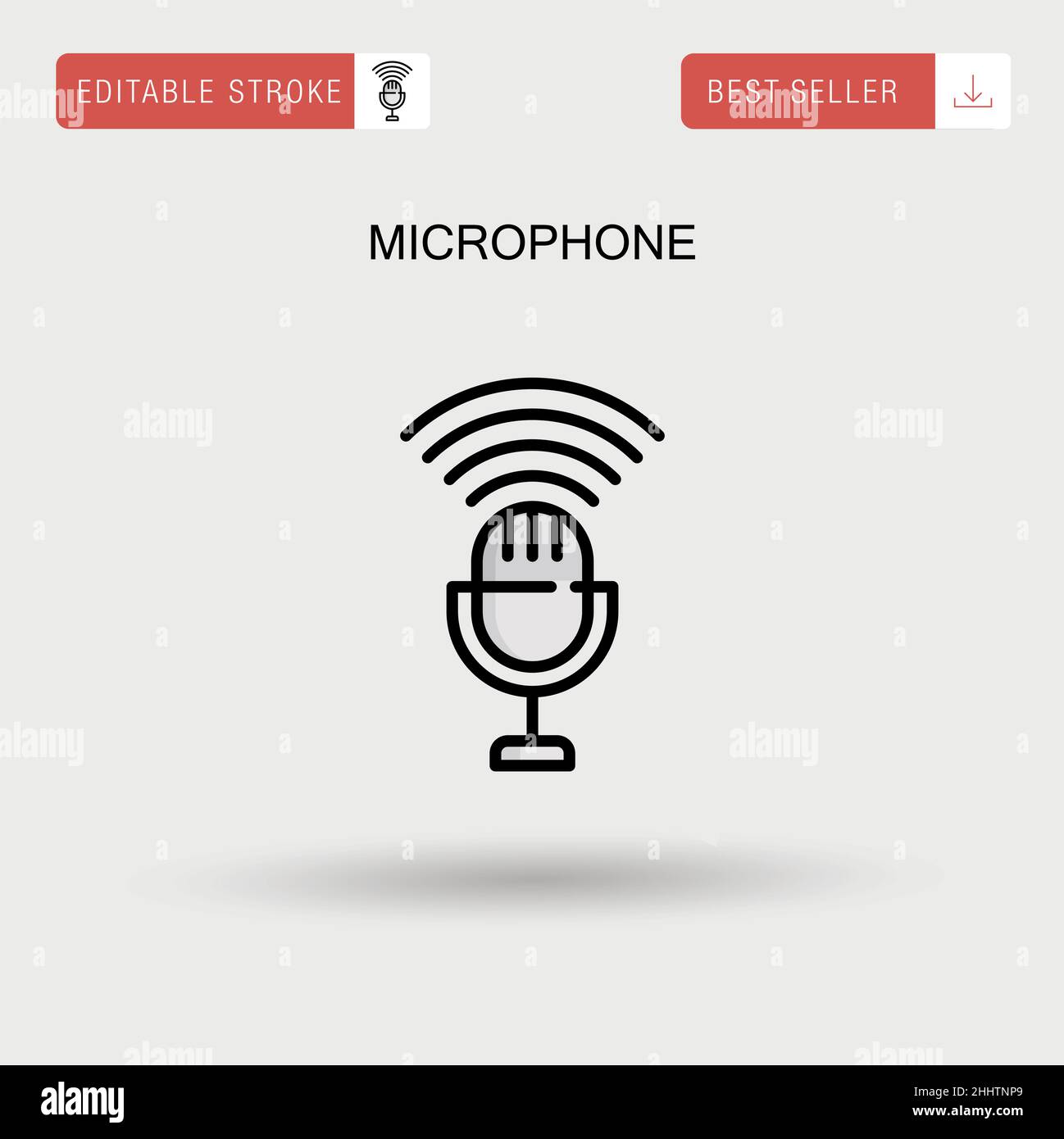 Microphone Simple vector icon Stock Vector Image & Art - Alamy
