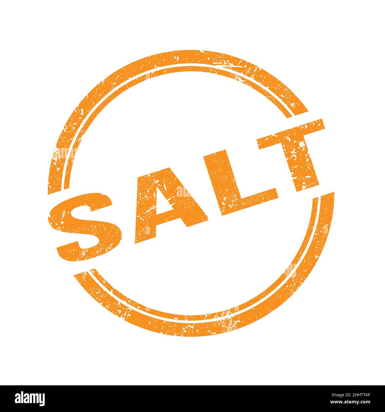 SALT text written on orange grungy vintage round stamp Stock Photo - Alamy