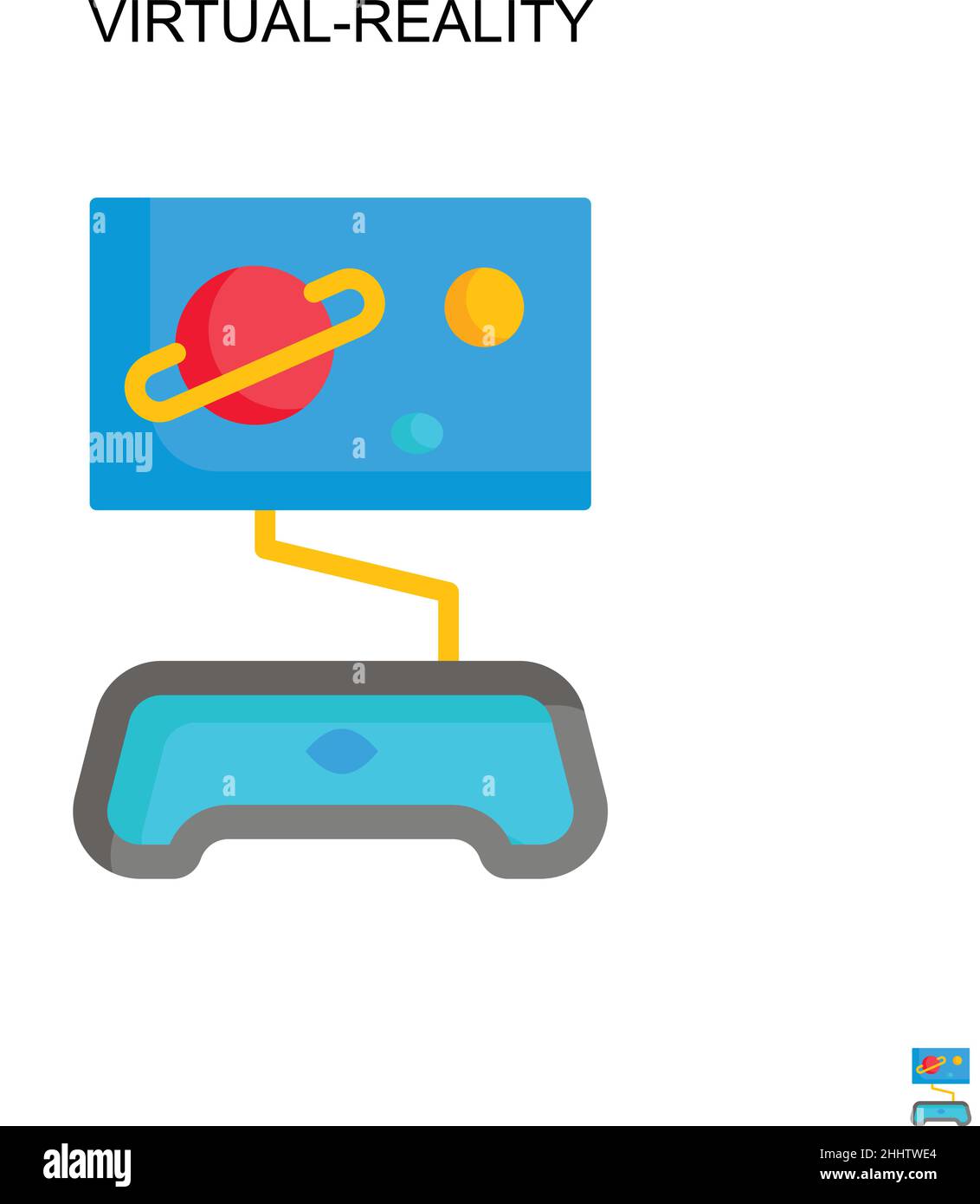 Virtual-reality Simple vector icon.Perfect color modern pictogram on ...