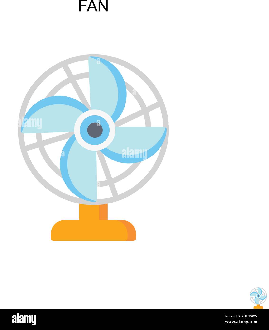 Fan Simple vector icon.Perfect color modern pictogram on editable
