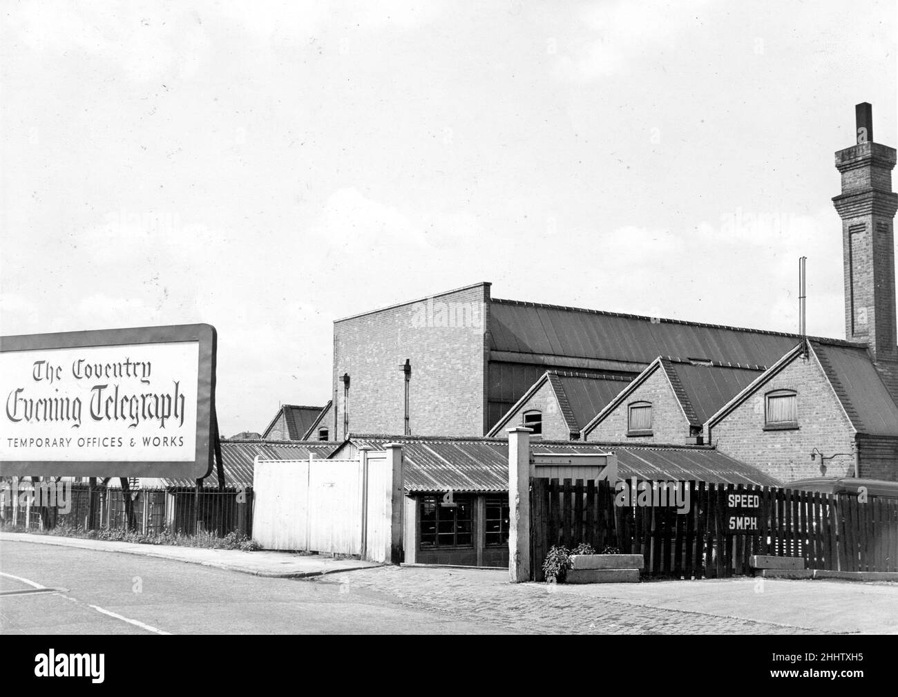The Coventry Telegraph temporary offices and works building in Quinton