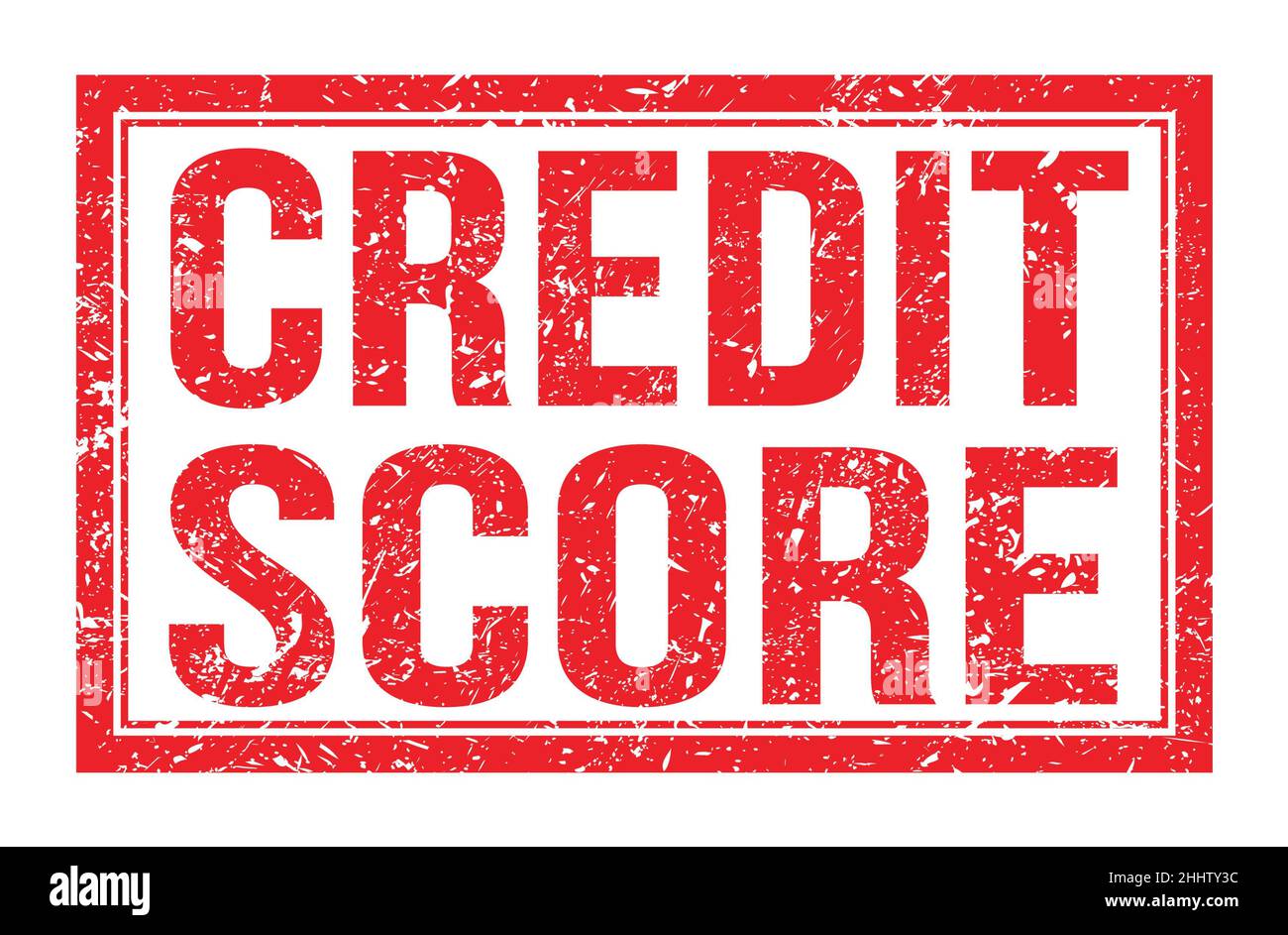 CREDIT SCORE, words written on red rectangle stamp sign Stock Photo - Alamy