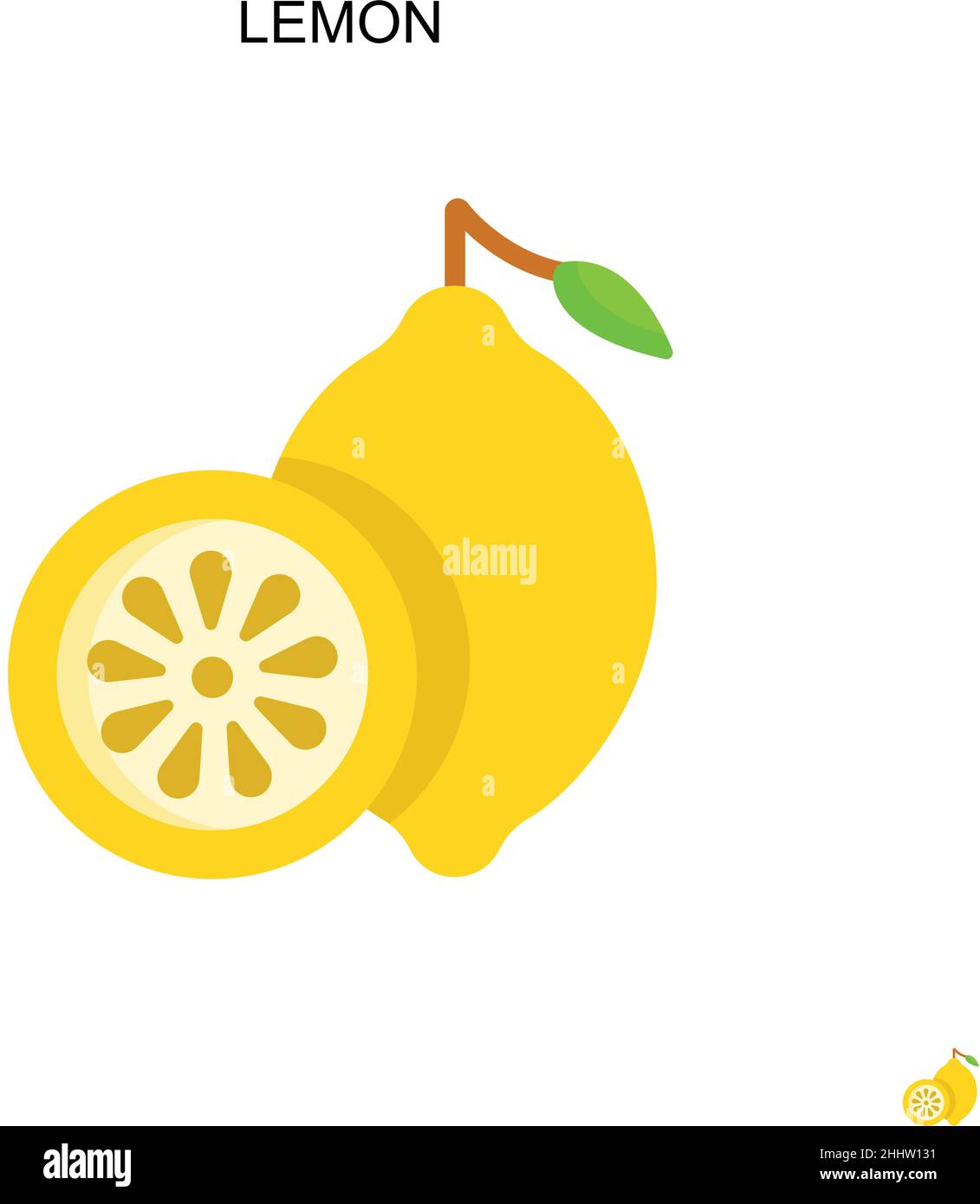 Lemon Simple vector icon.Perfect color modern pictogram on editable ...