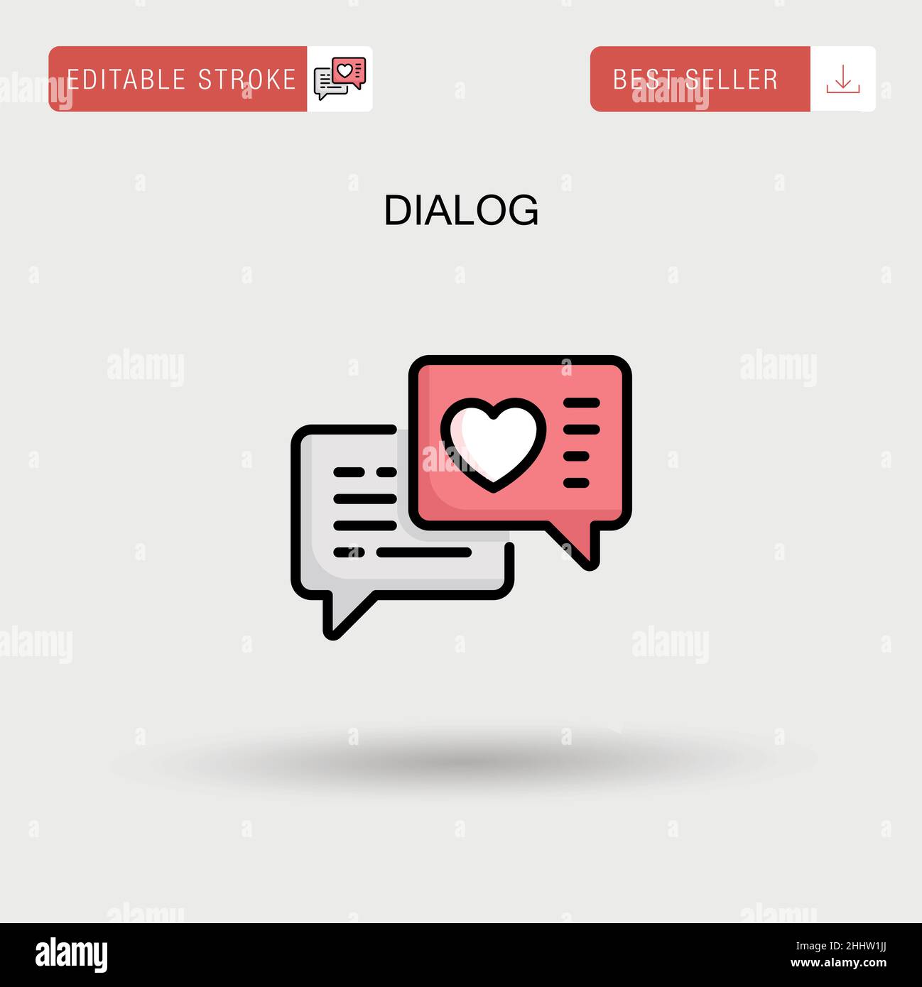 Dialog Simple vector icon Stock Vector Image & Art - Alamy