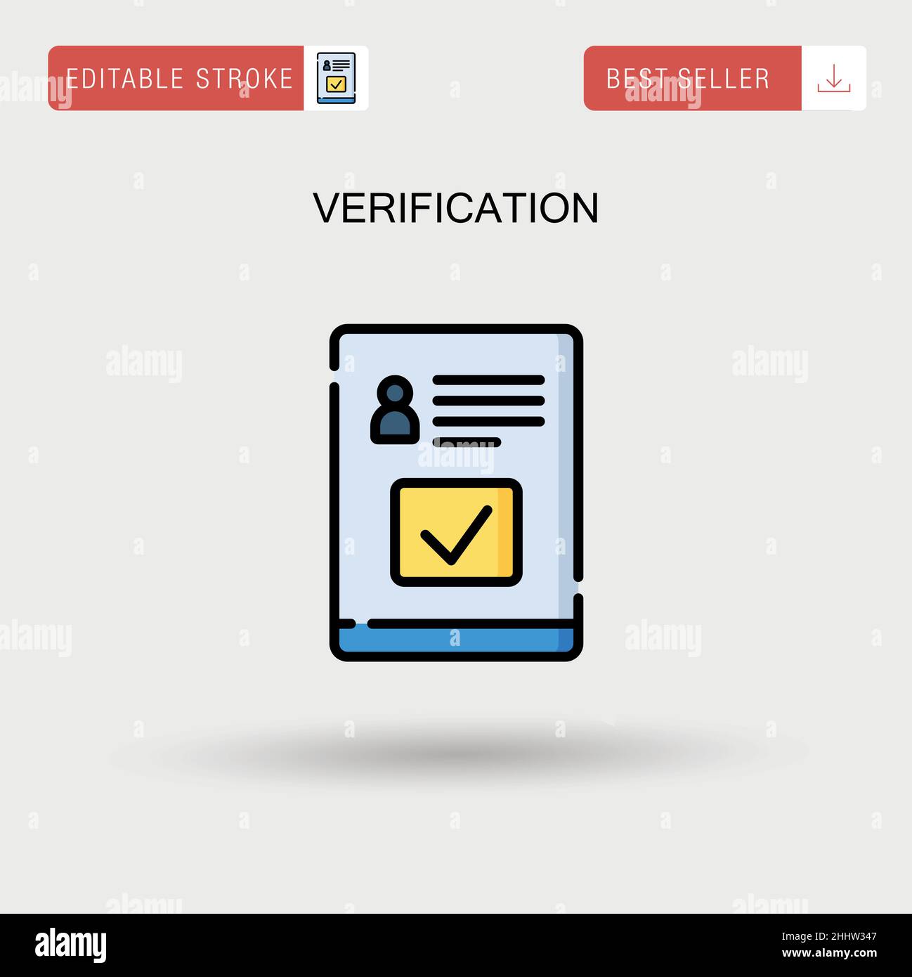 Verification Simple vector icon Stock Vector Image & Art - Alamy