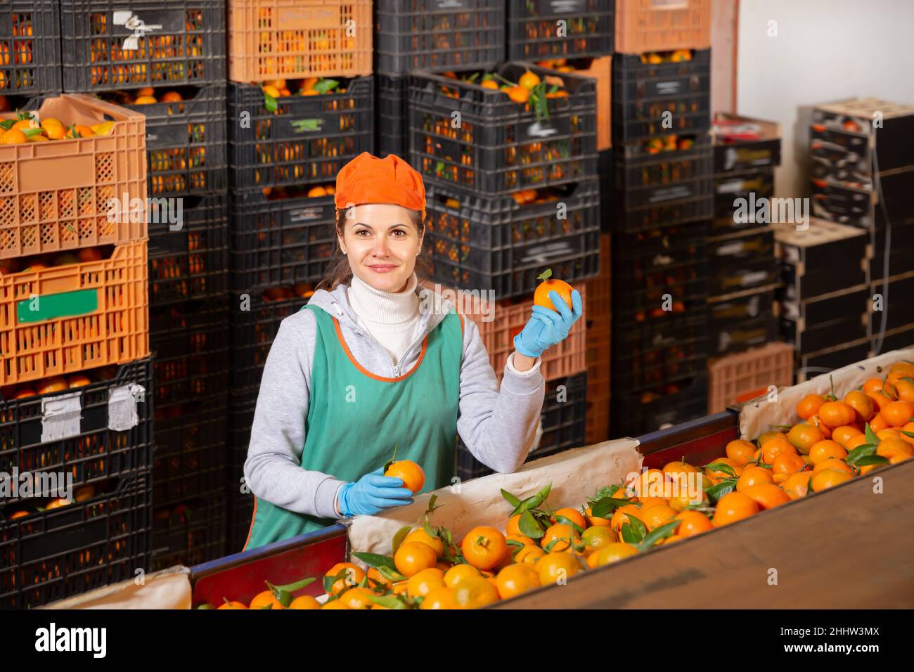 Worker in uniform sorts hi-res stock photography and images - Alamy