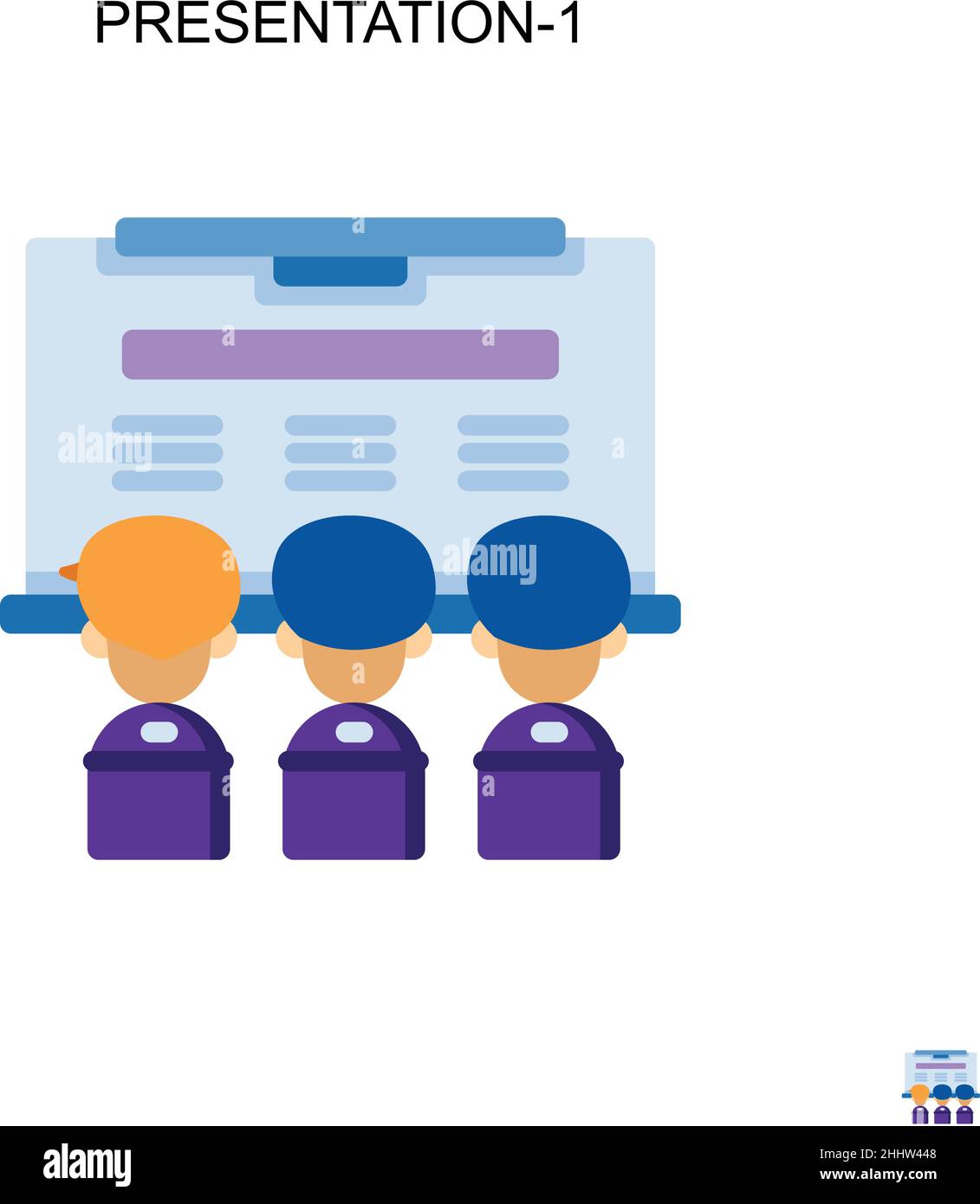 Presentation-1 Simple vector icon.Perfect color modern pictogram on ...