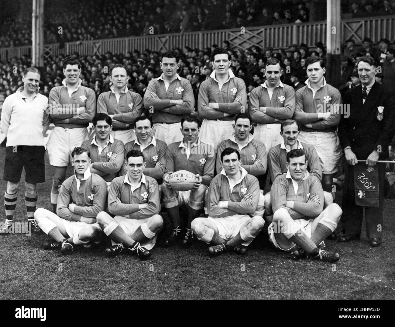 The Wales Rugby Union Grand Slam team, 1952 1953 Stock Photo Alamy